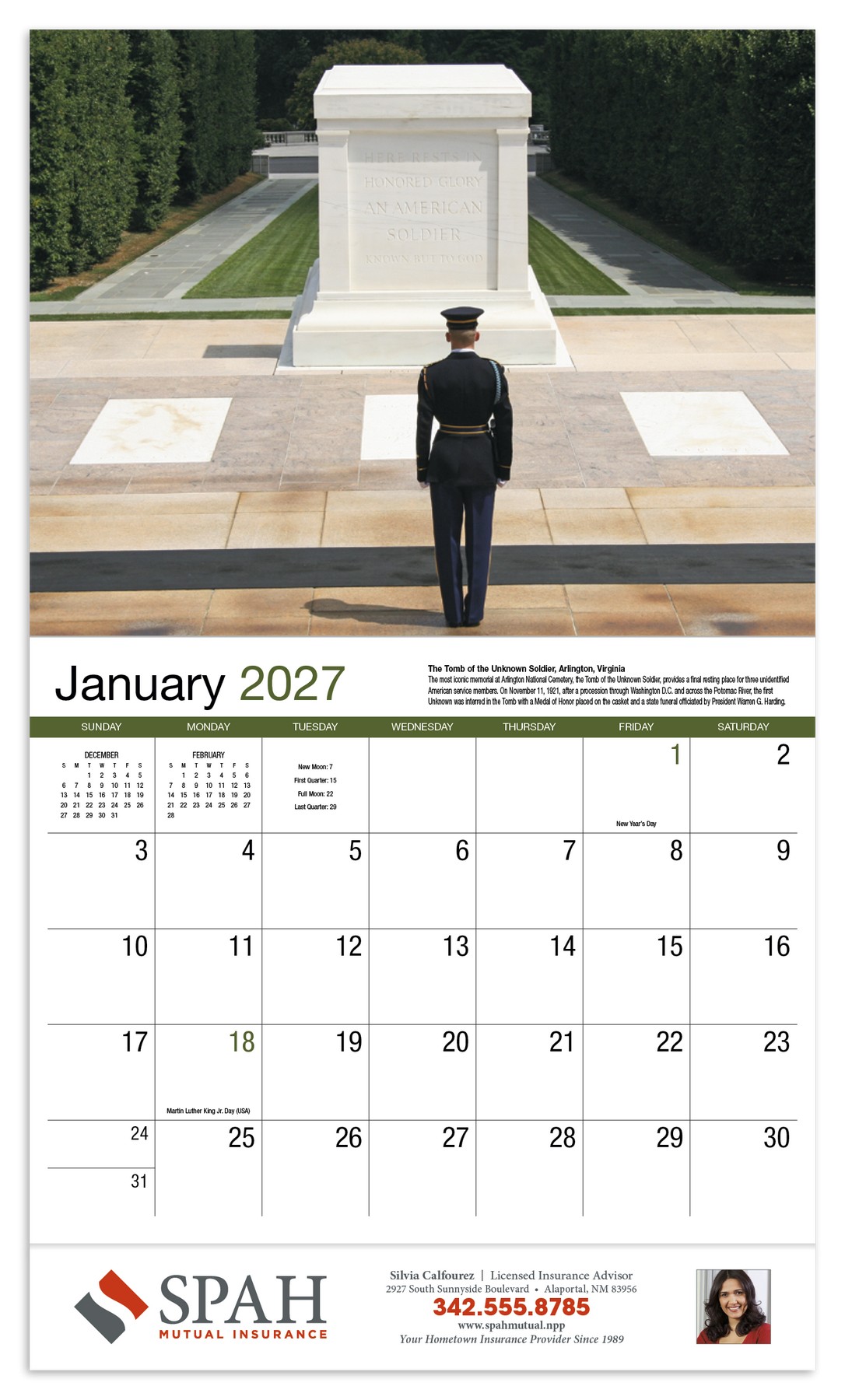 Picture of HotLine® Products American History Appointment Calendar - Stapled