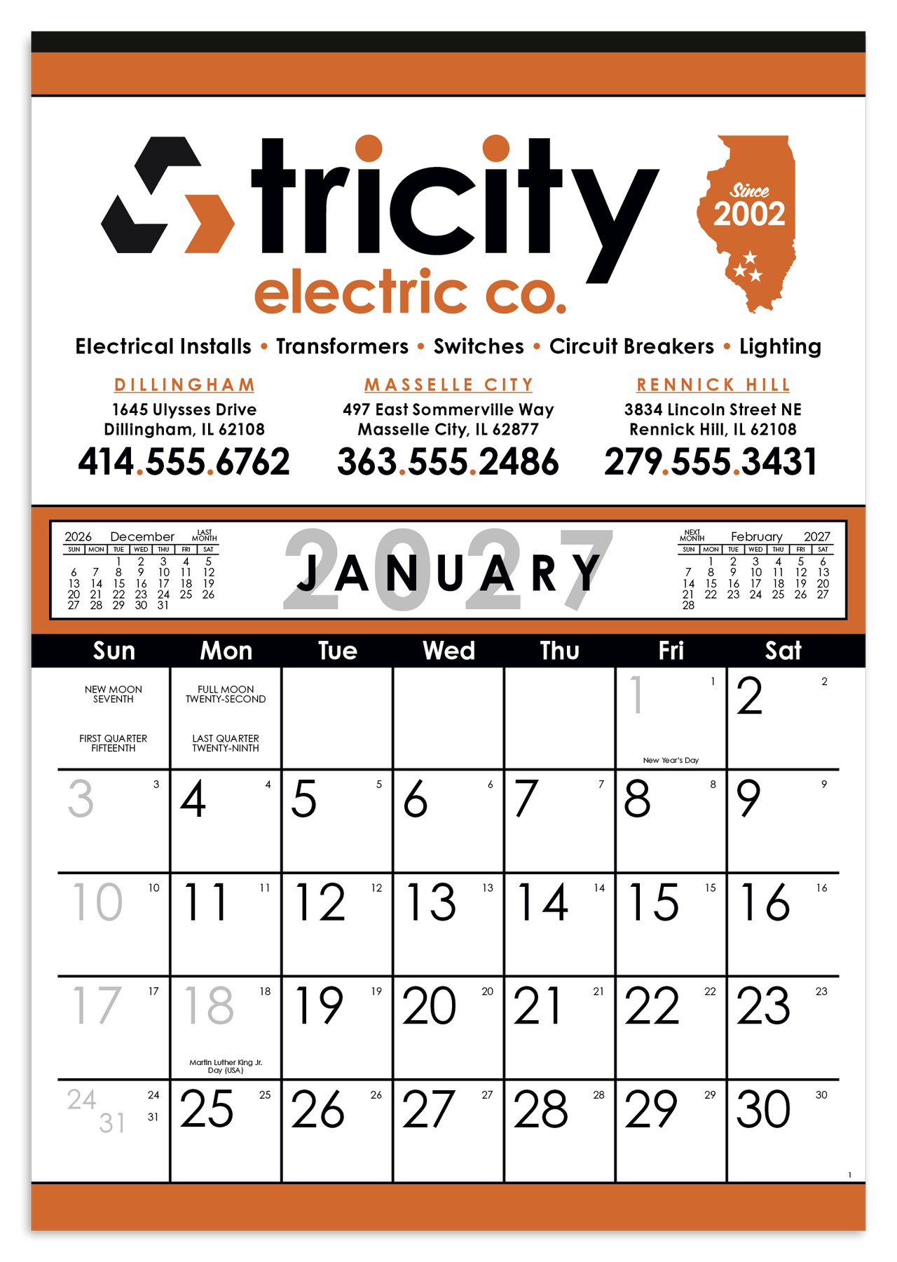 Picture of Skinner & Kennedy® Commercial 12-Sheet Calendar