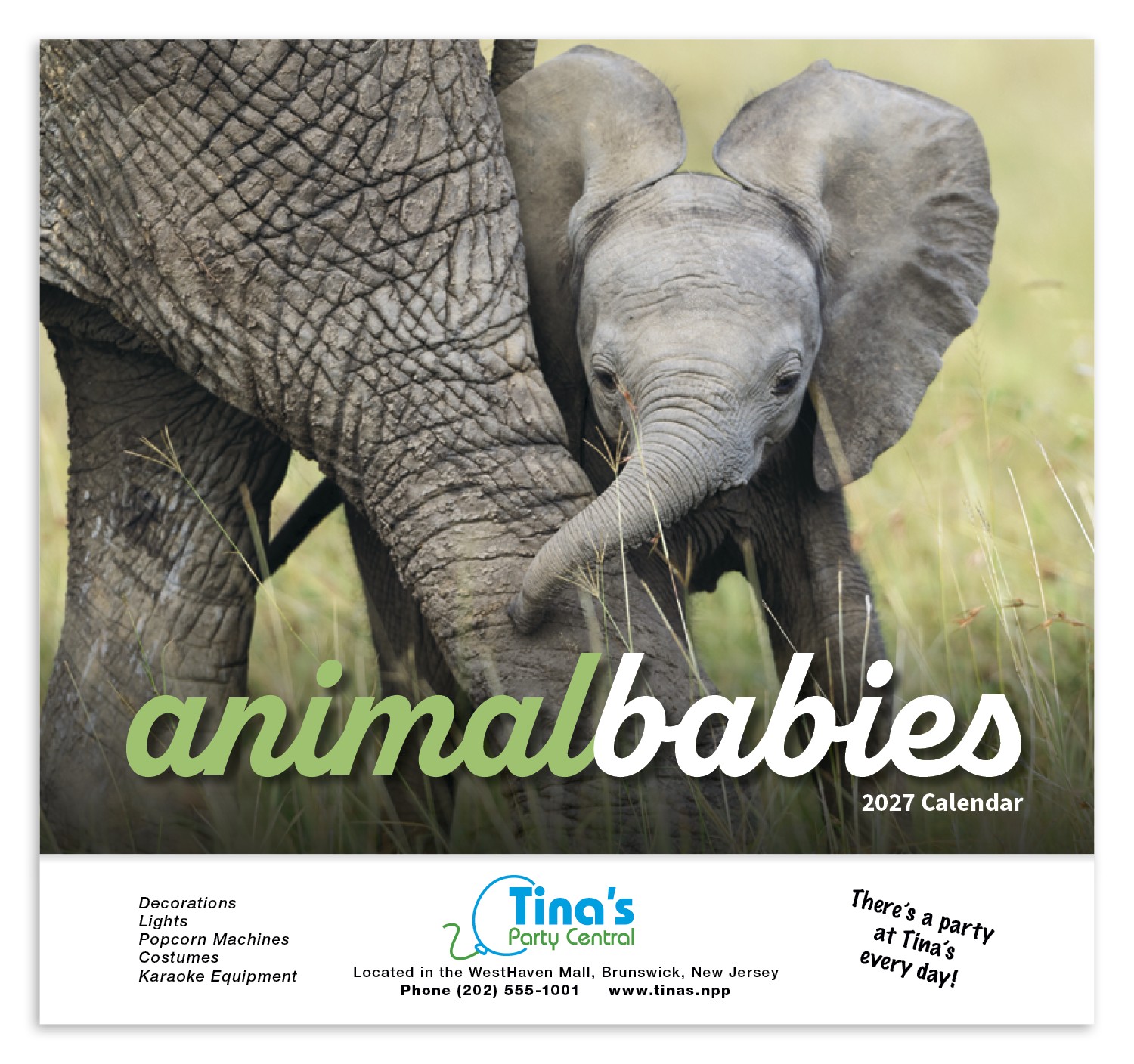 Picture of HotLine® Products Animal Babies Appointment Calendar - Stapled