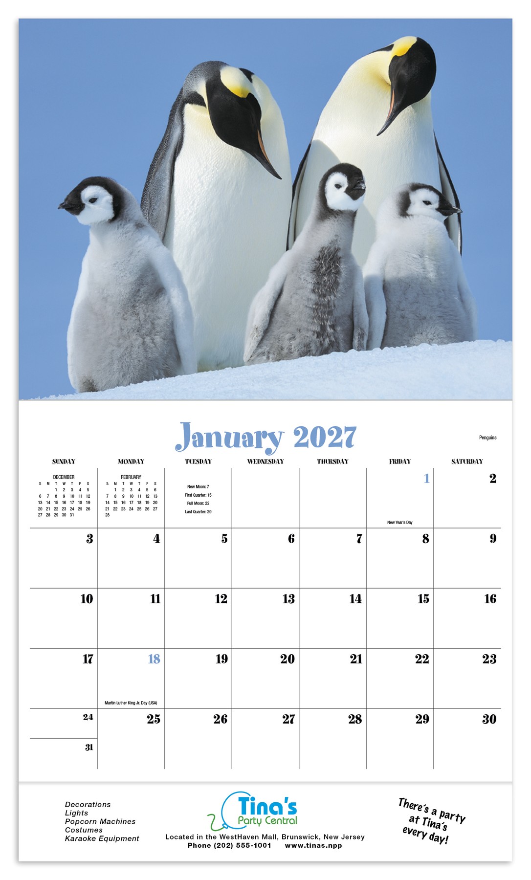 Picture of HotLine® Products Animal Babies Appointment Calendar - Stapled