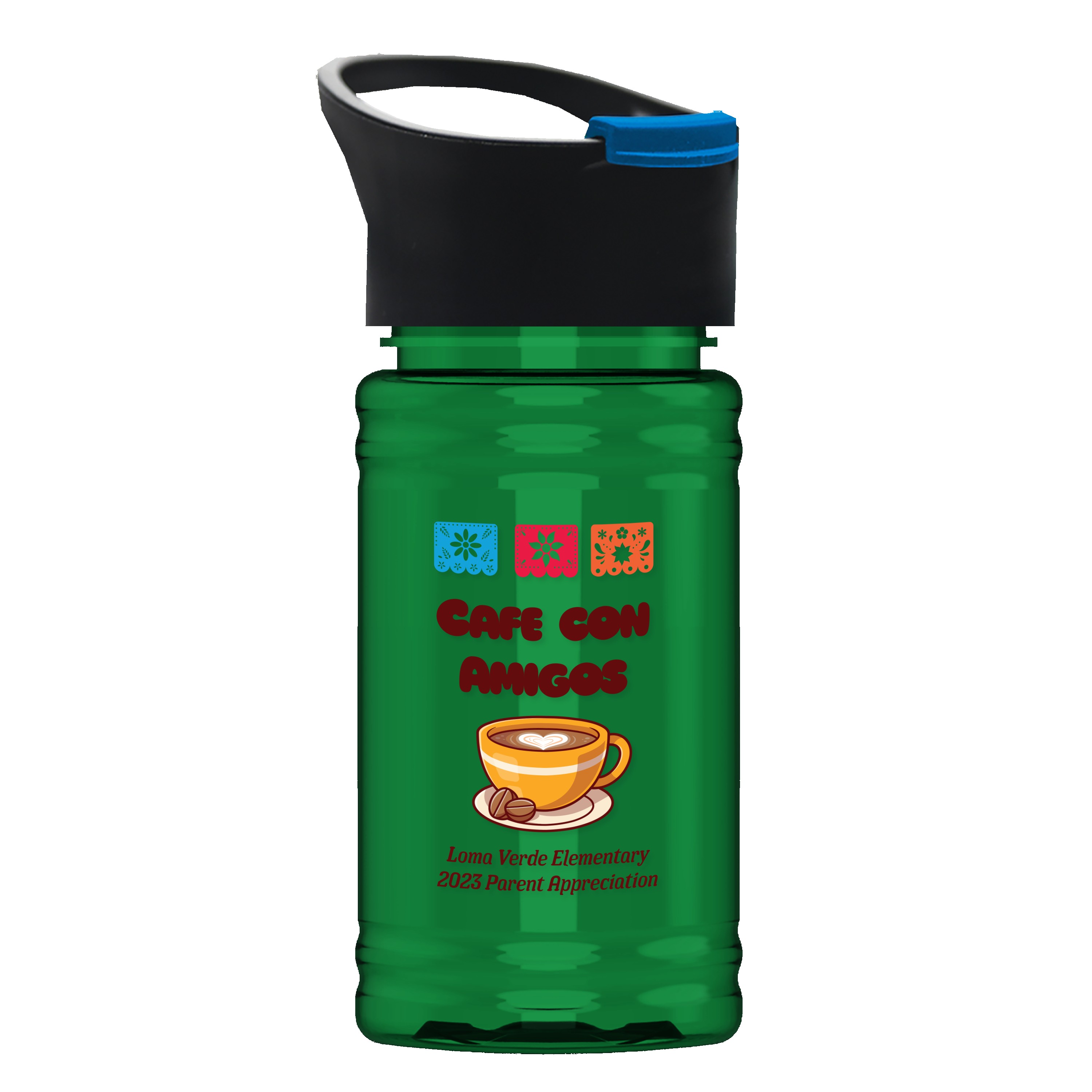 Picture of Garyline® Mini RPET Bottle with Pop-Up Lid - 16 oz.