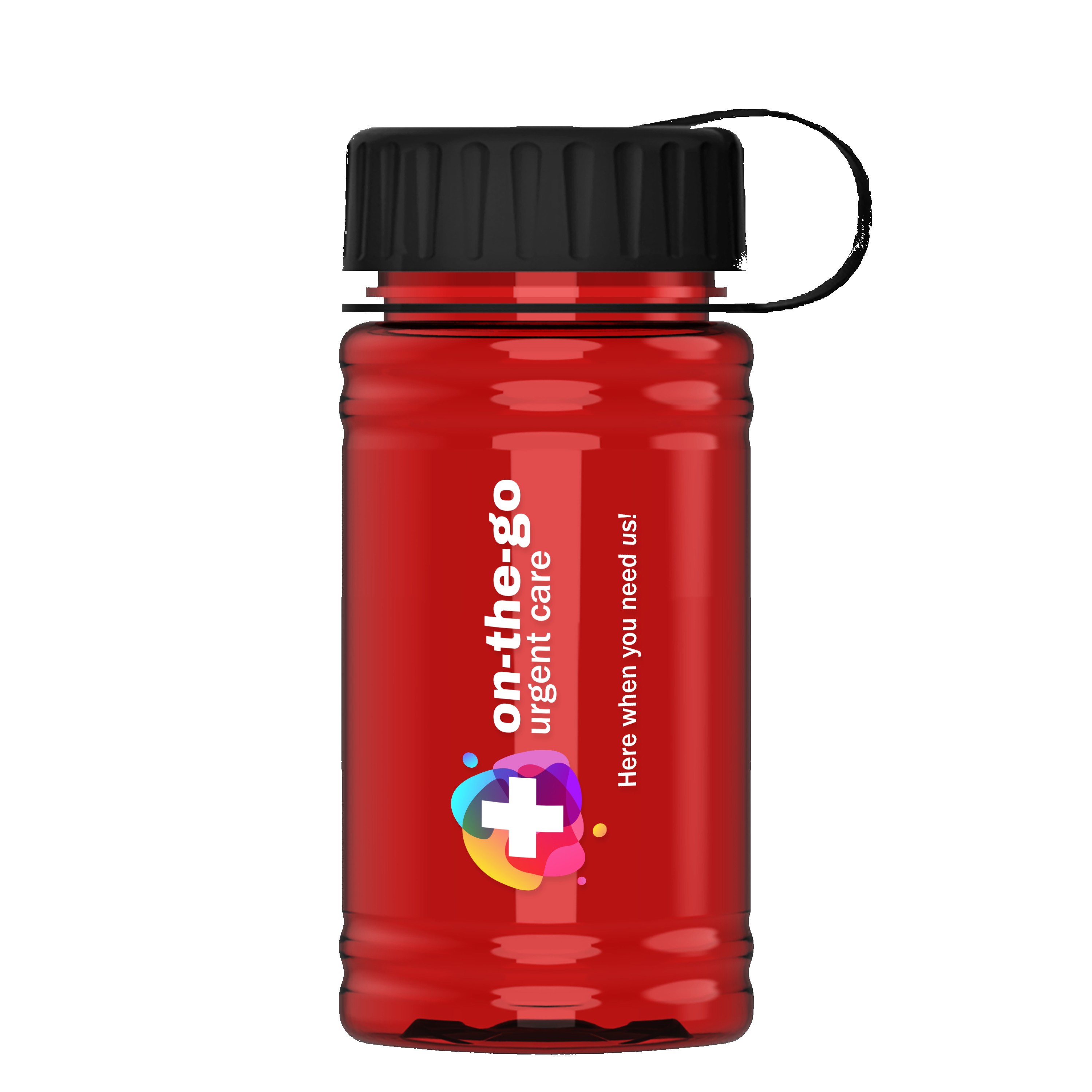 Picture of Garyline® Mini RPET Bottle with Tethered Lid - 16 oz.