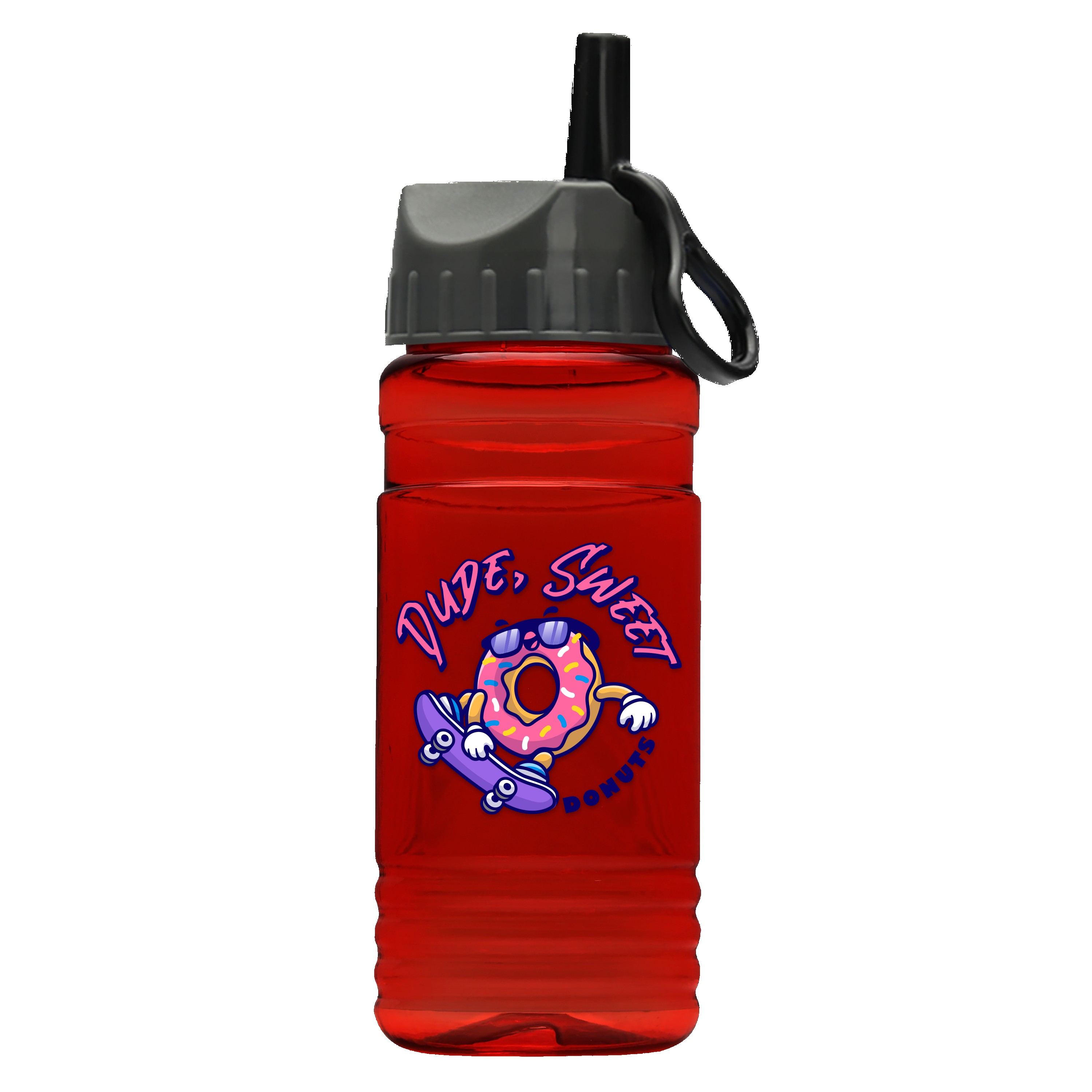 Picture of Garyline® RPET Bottle with Ring-Straw Lid - 20 oz.