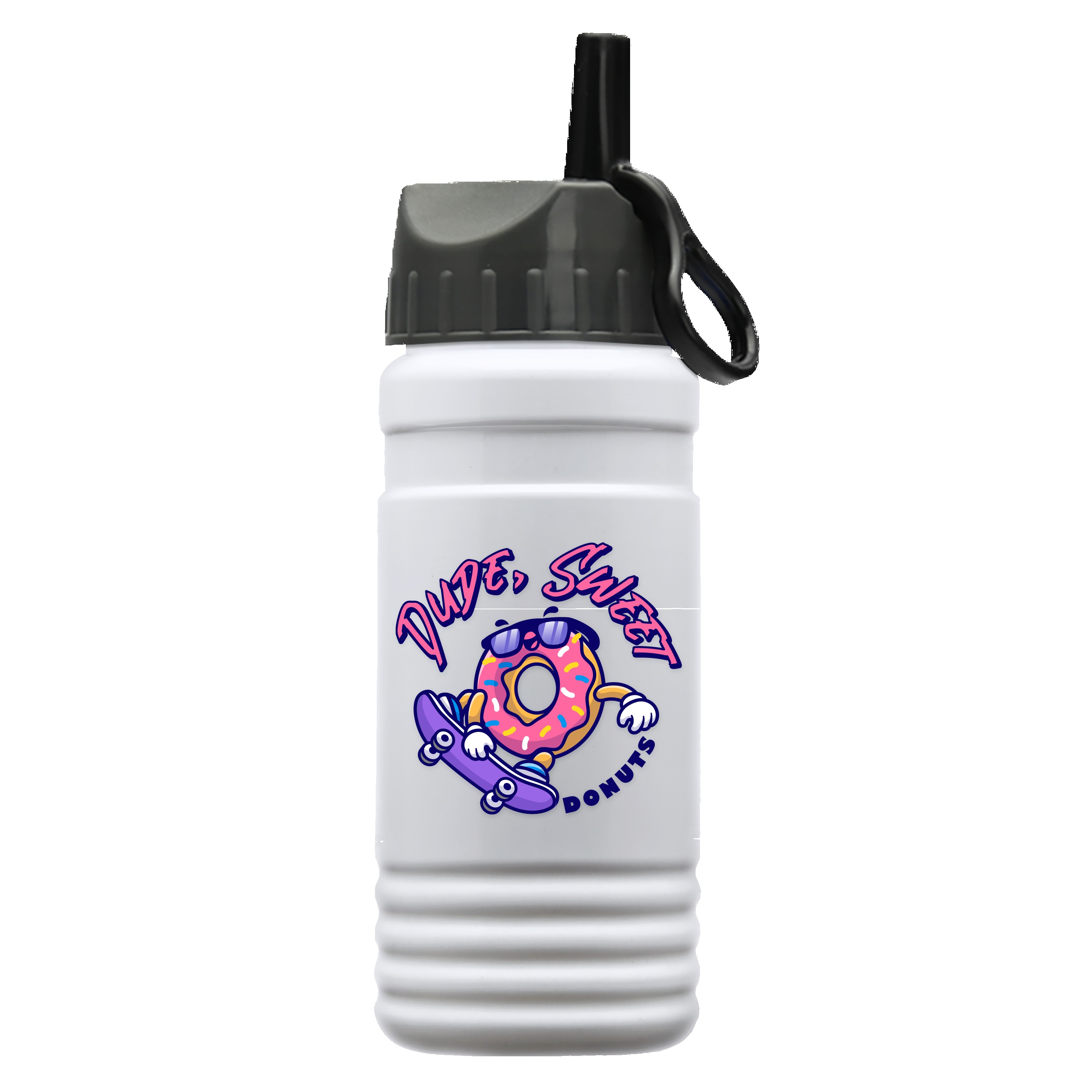 Picture of Garyline® RPET Bottle with Ring-Straw Lid - 20 oz.