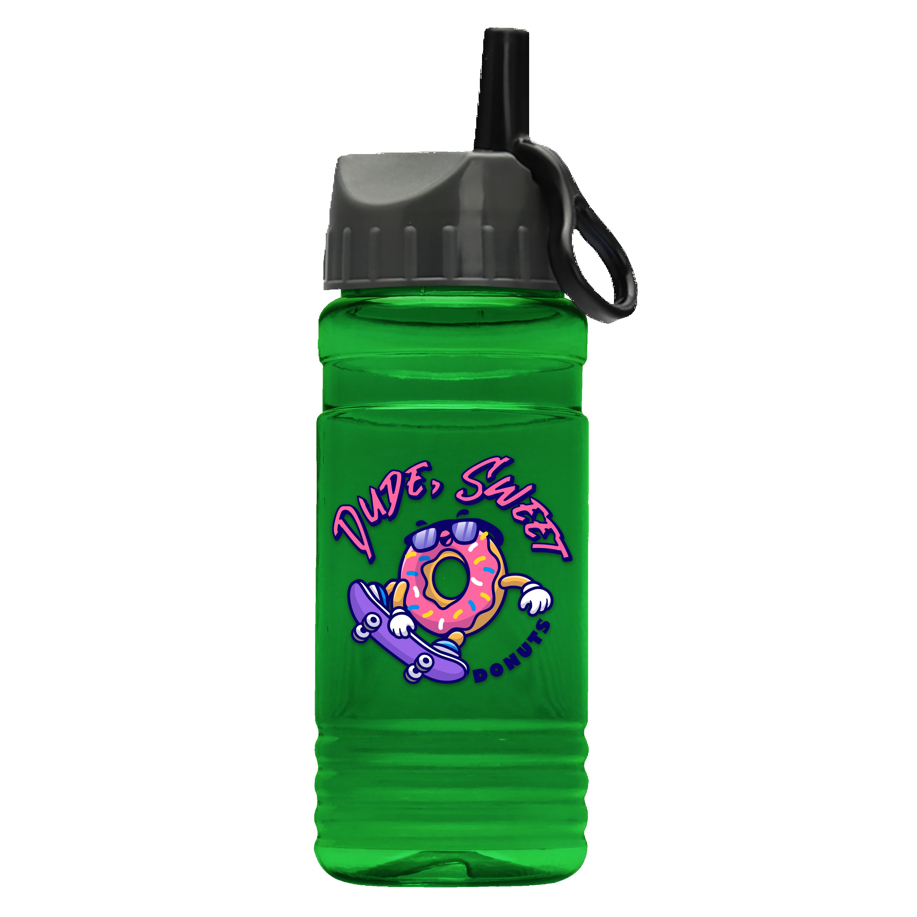 Picture of Garyline® RPET Bottle with Ring-Straw Lid - 20 oz.