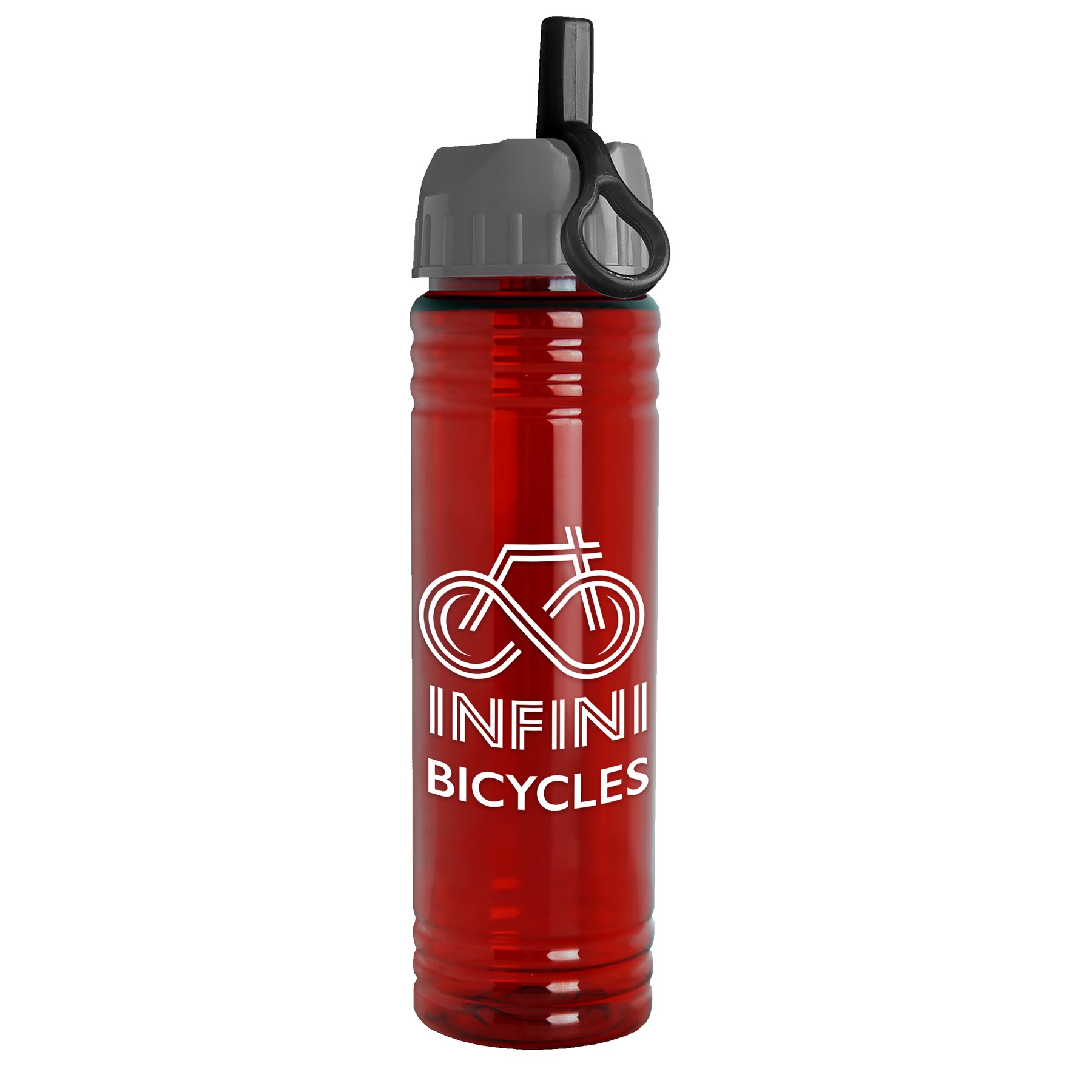 Picture of Garyline® Slim Fit RPET Bottle with Ring-Straw Lid - 24 oz.