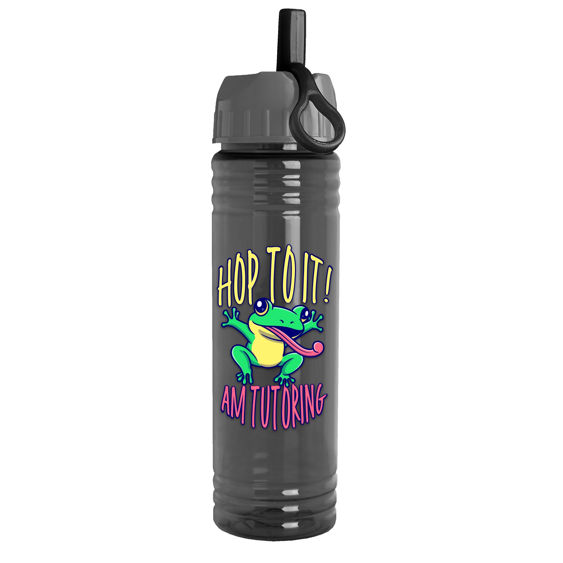 Picture of Garyline® Slim Fit RPET Bottle with Ring-Straw Lid - 24 oz.