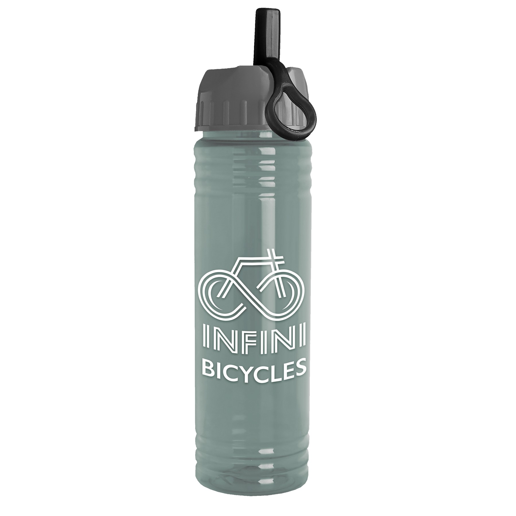 Picture of Garyline® Slim Fit RPET Bottle with Ring-Straw Lid - 24 oz.
