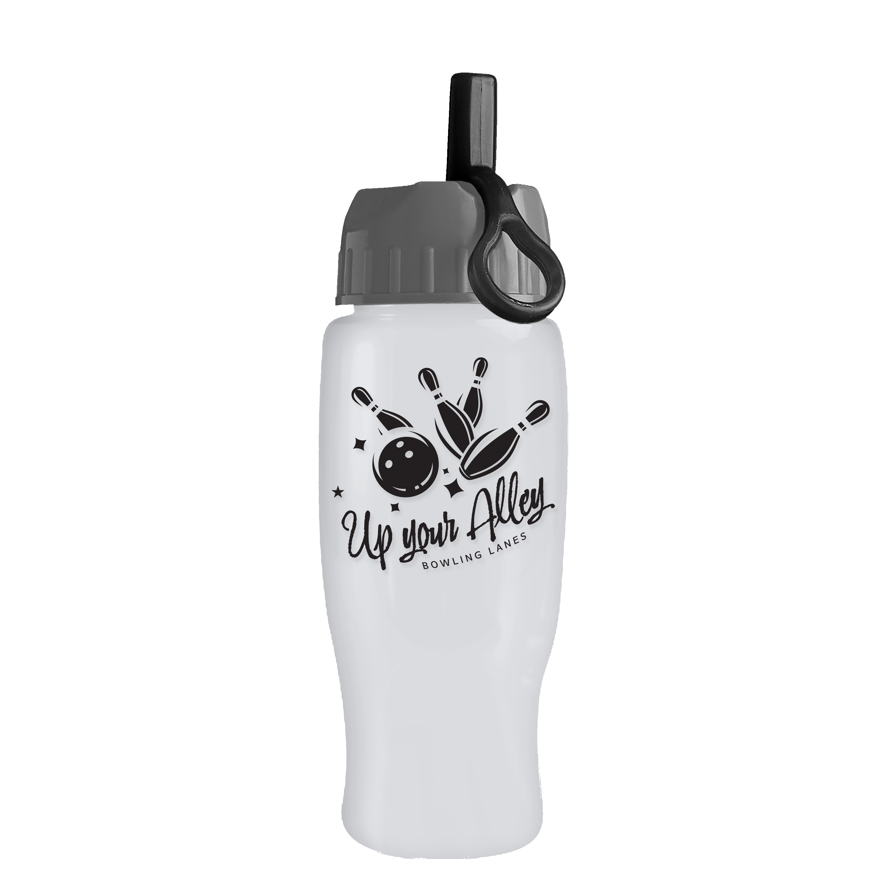 Picture of Garyline® Poly+ Recycled Bottle with Ring-Straw Lid - 27 oz.