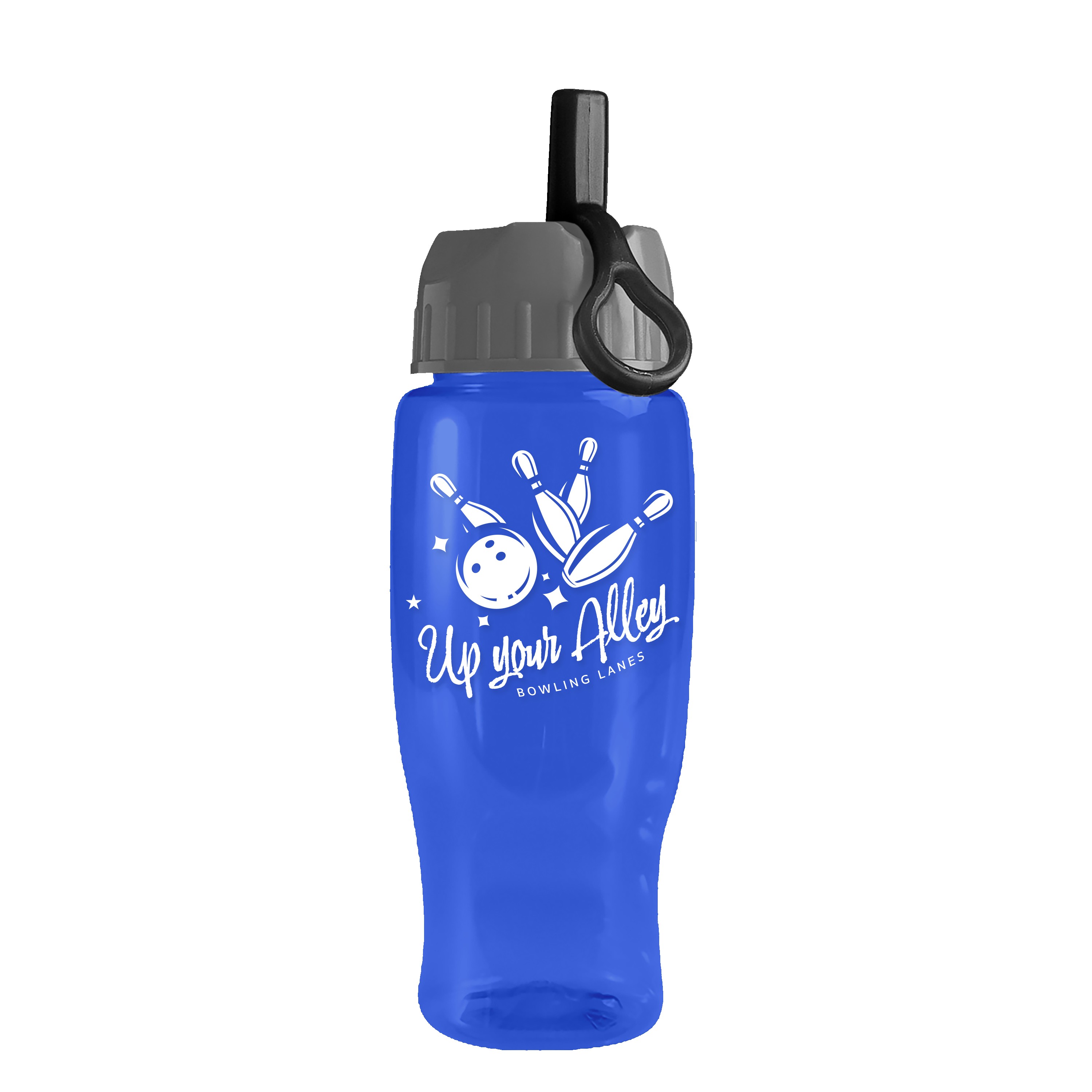 Picture of Garyline® Poly+ Recycled Bottle with Ring-Straw Lid - 27 oz.