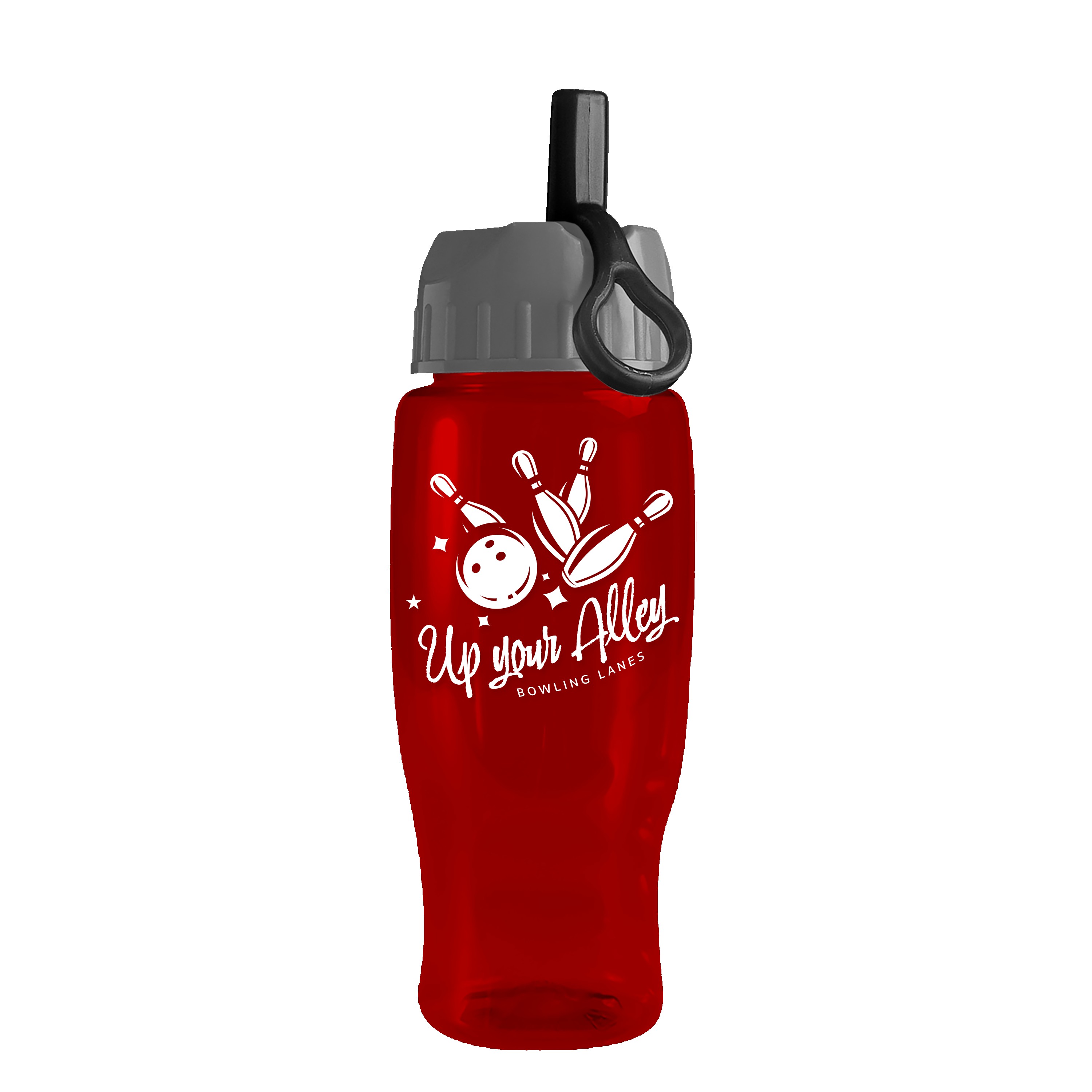 Picture of Garyline® Poly+ Recycled Bottle with Ring-Straw Lid - 27 oz.