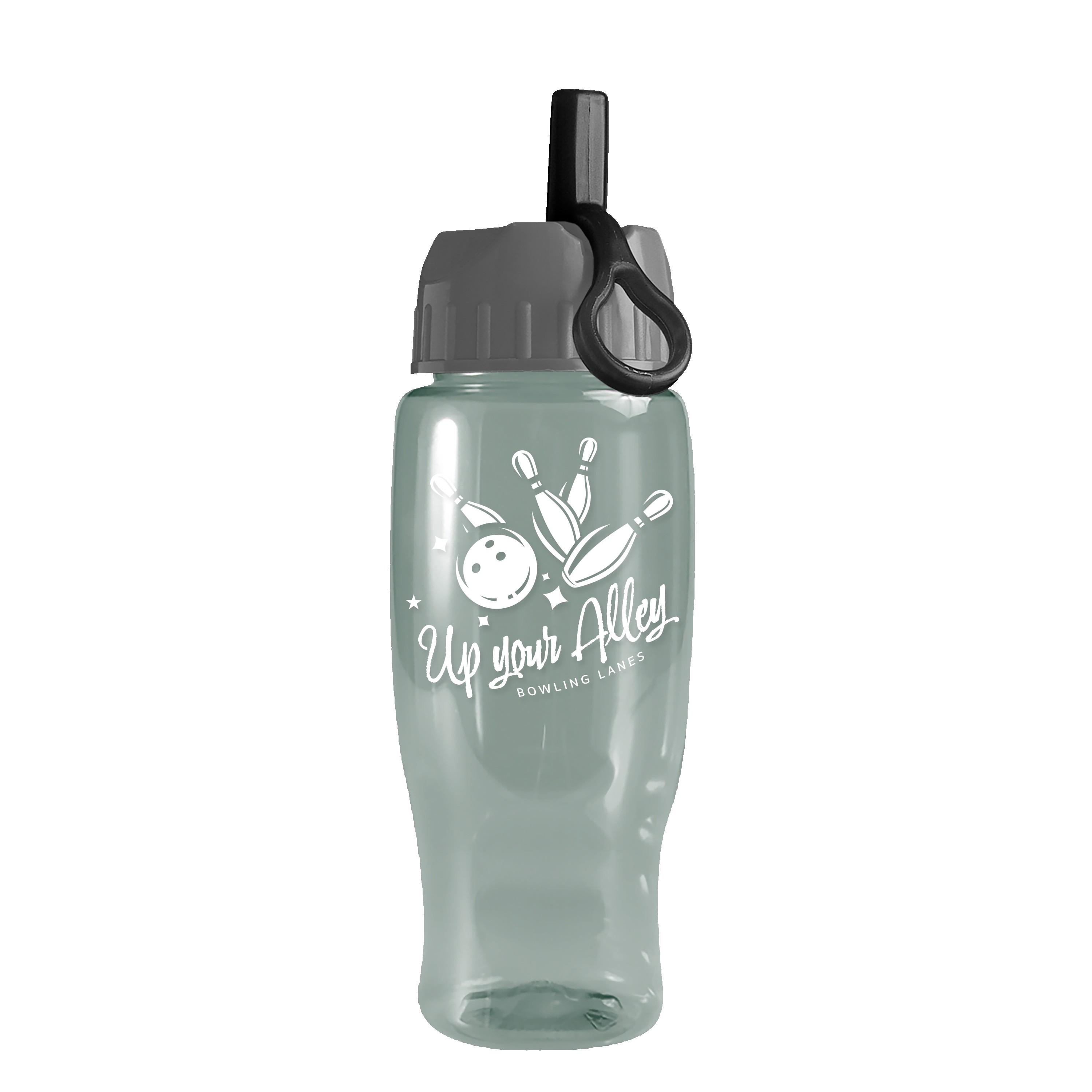Picture of Garyline® Poly+ Recycled Bottle with Ring-Straw Lid - 27 oz.