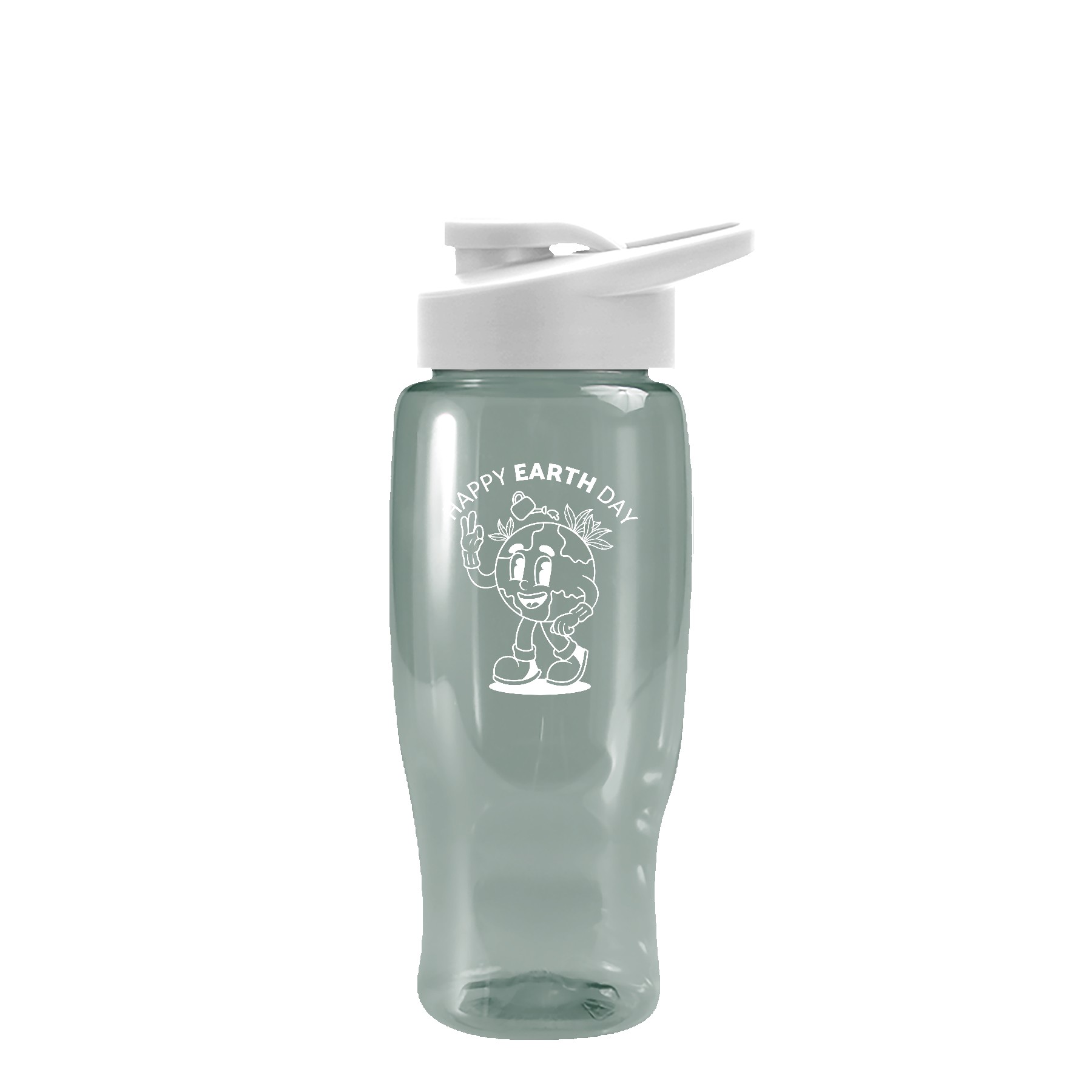 Picture of UpCycle Poly-Pure 27 oz. Transparent Bottle with Drink Thru Lid