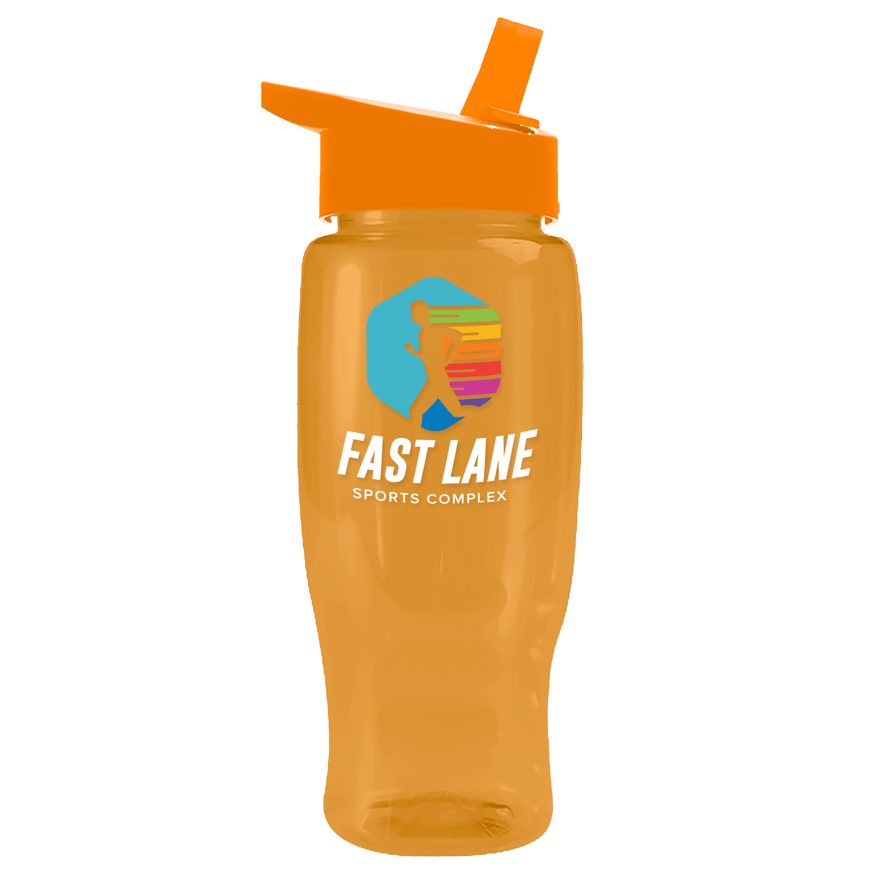 Picture of Garyline® Poly+ Recycled Bottle with Flip-Straw Lid - 27 oz.