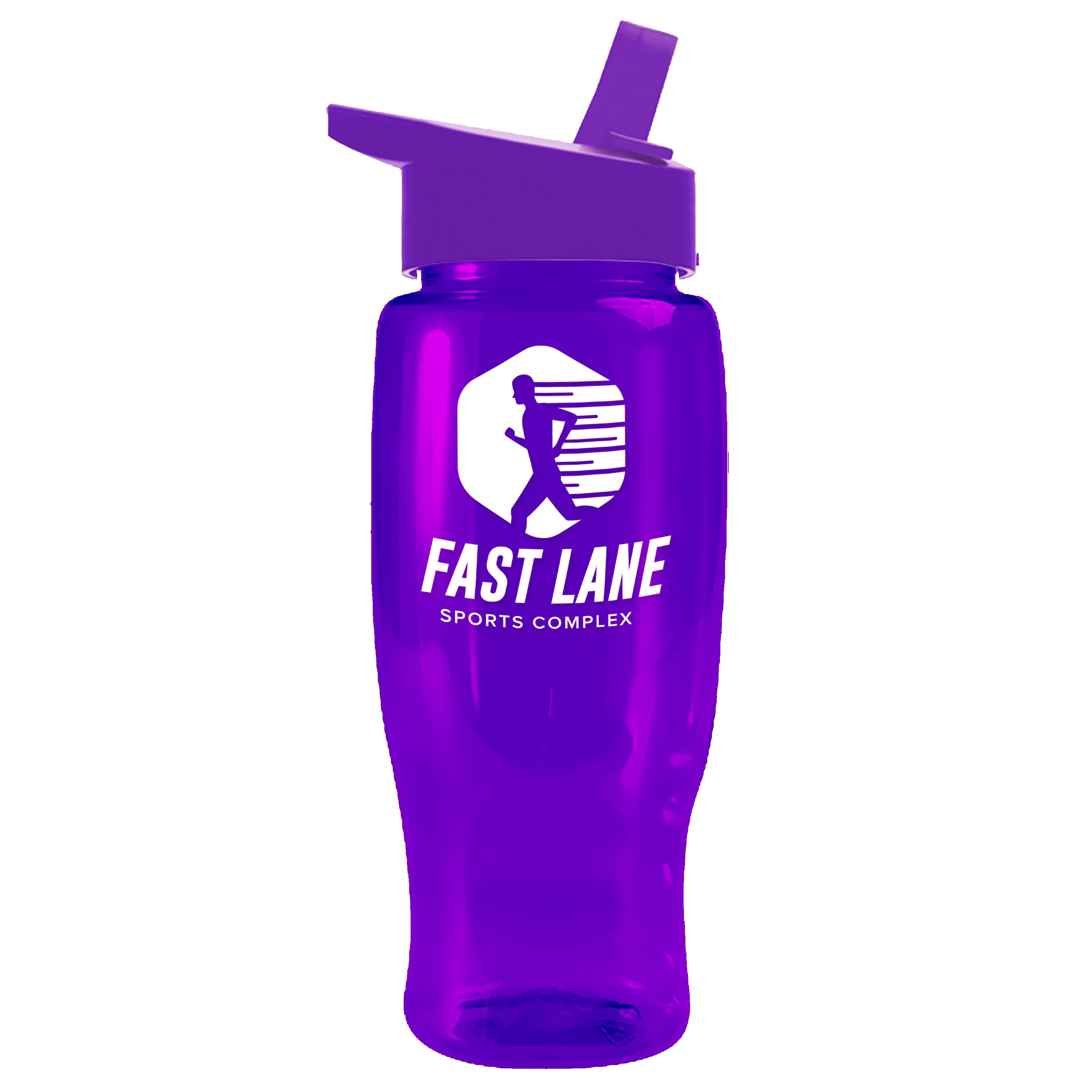 Picture of Garyline® Poly+ Recycled Bottle with Flip-Straw Lid - 27 oz.