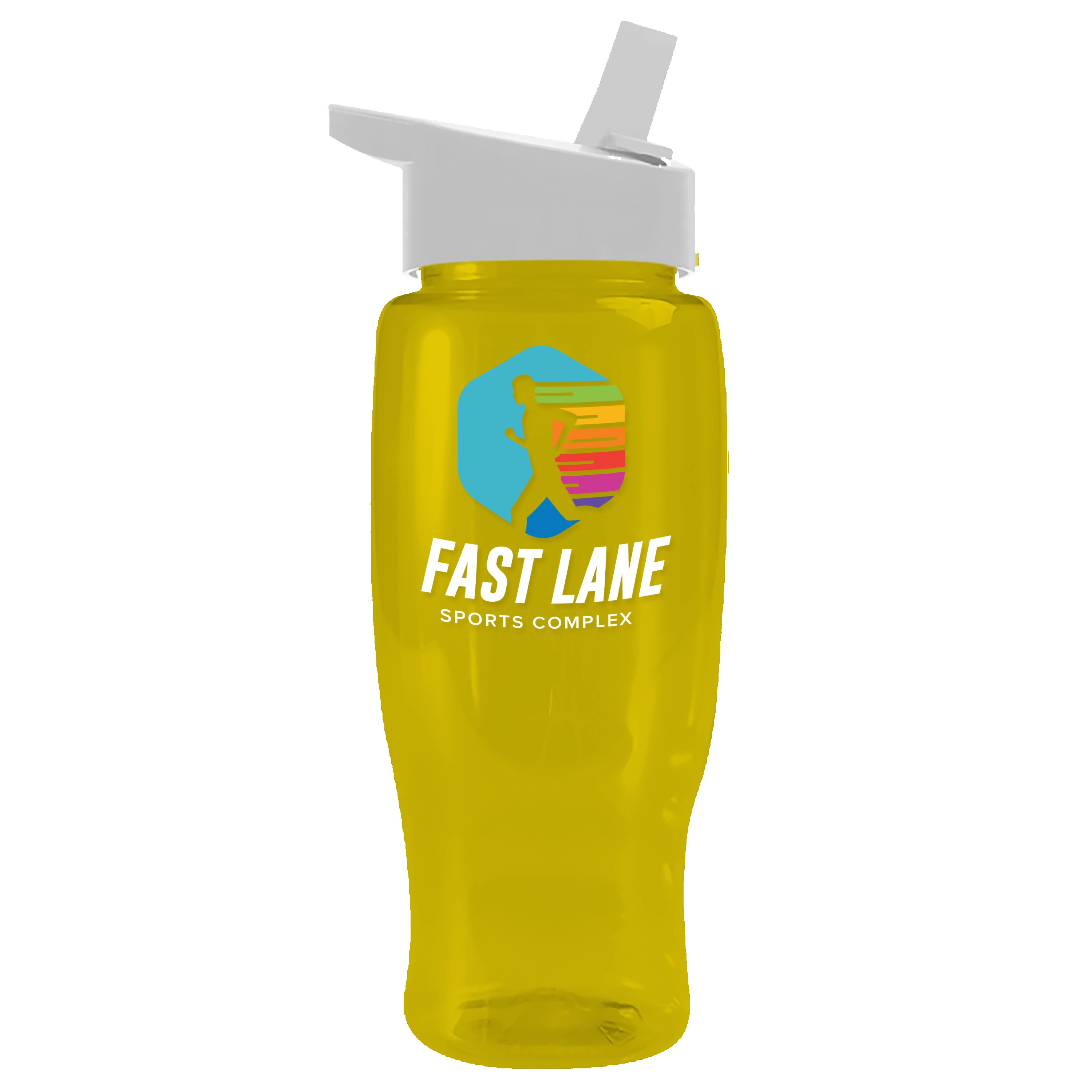 Picture of Garyline® Poly+ Recycled Bottle with Flip-Straw Lid - 27 oz.