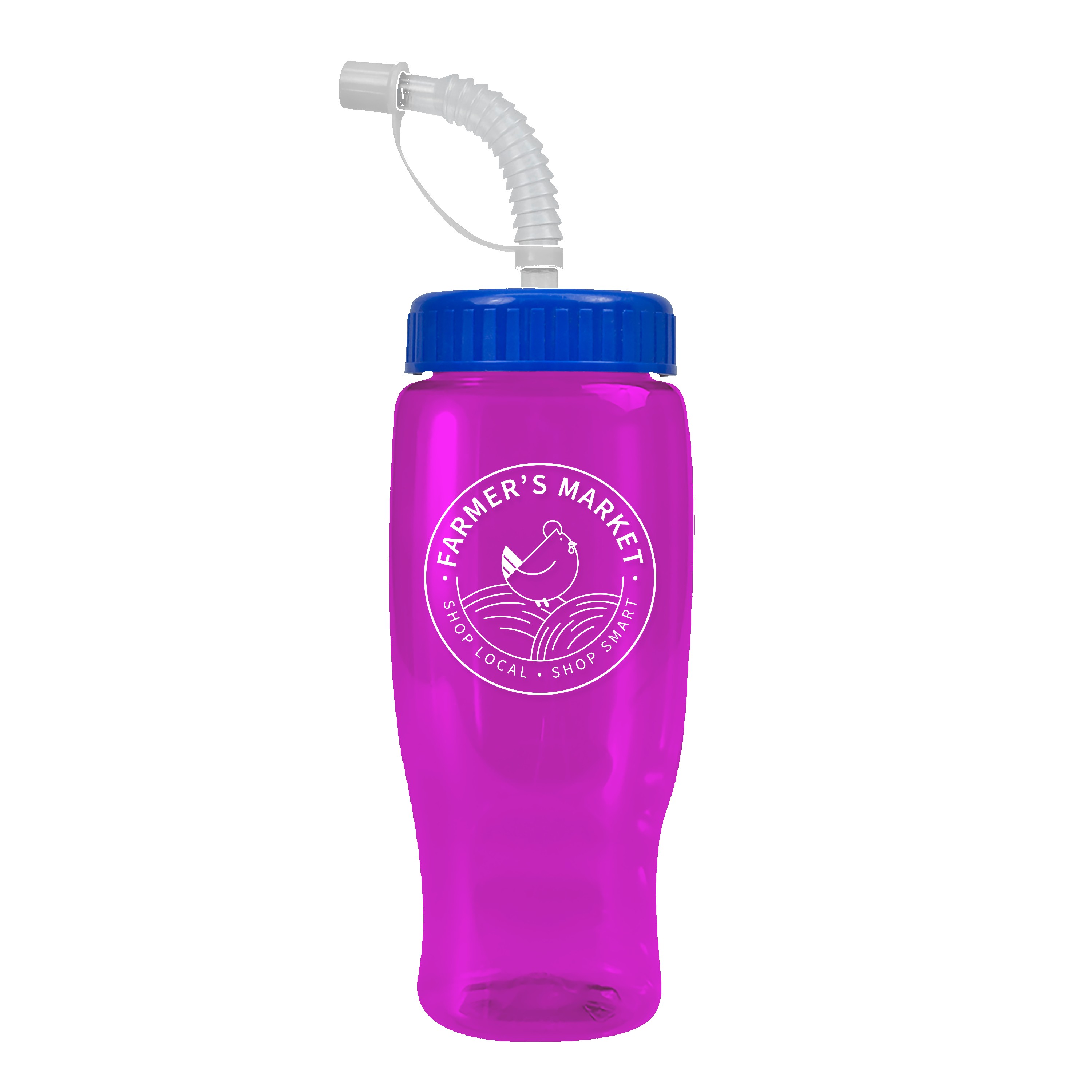 Picture of Garyline® Poly+ Recycled Bottle with Straw Lid - 27 oz.