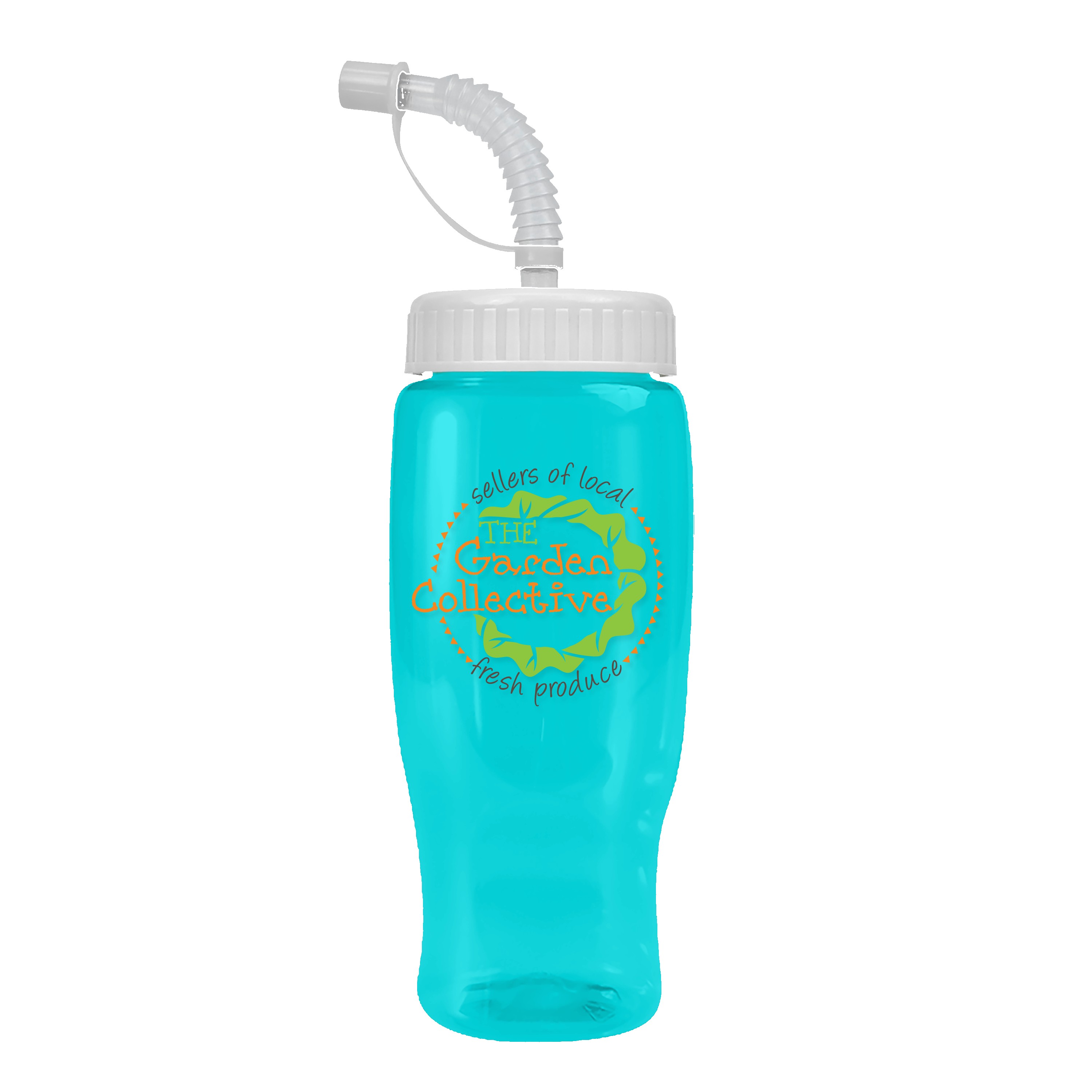 Picture of Garyline® Poly+ Recycled Bottle with Straw Lid - 27 oz.