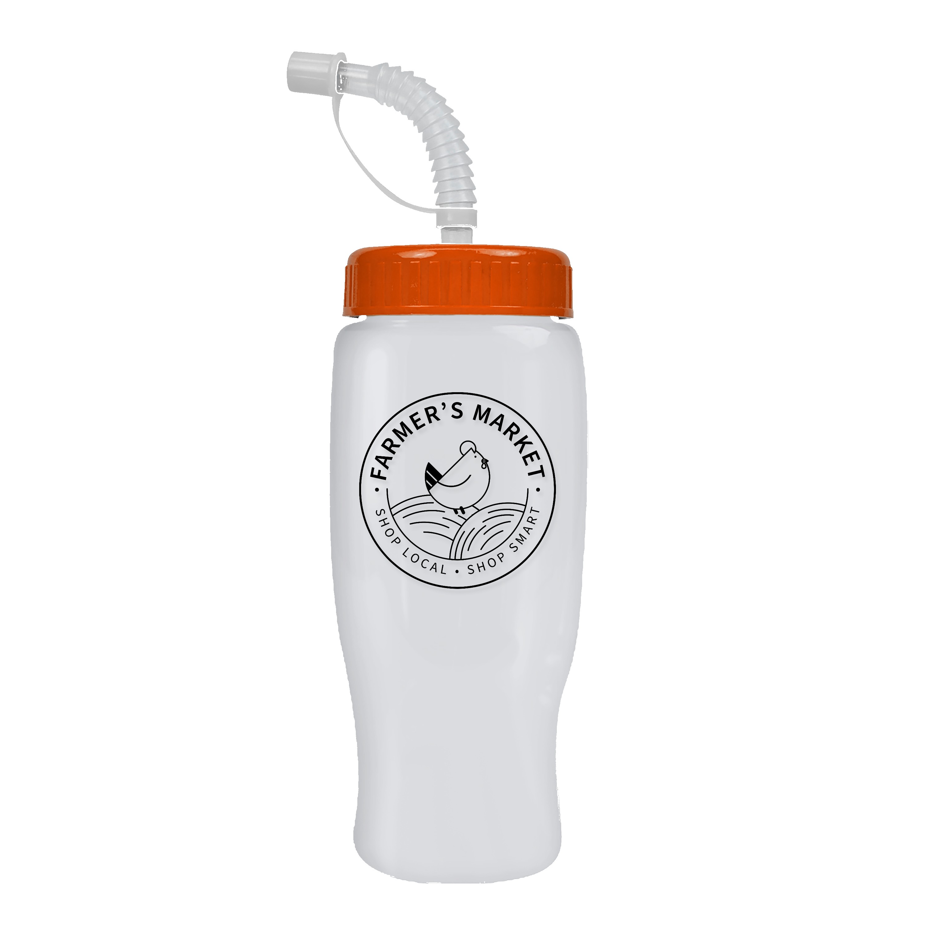 Picture of Garyline® Poly+ Recycled Bottle with Straw Lid - 27 oz.