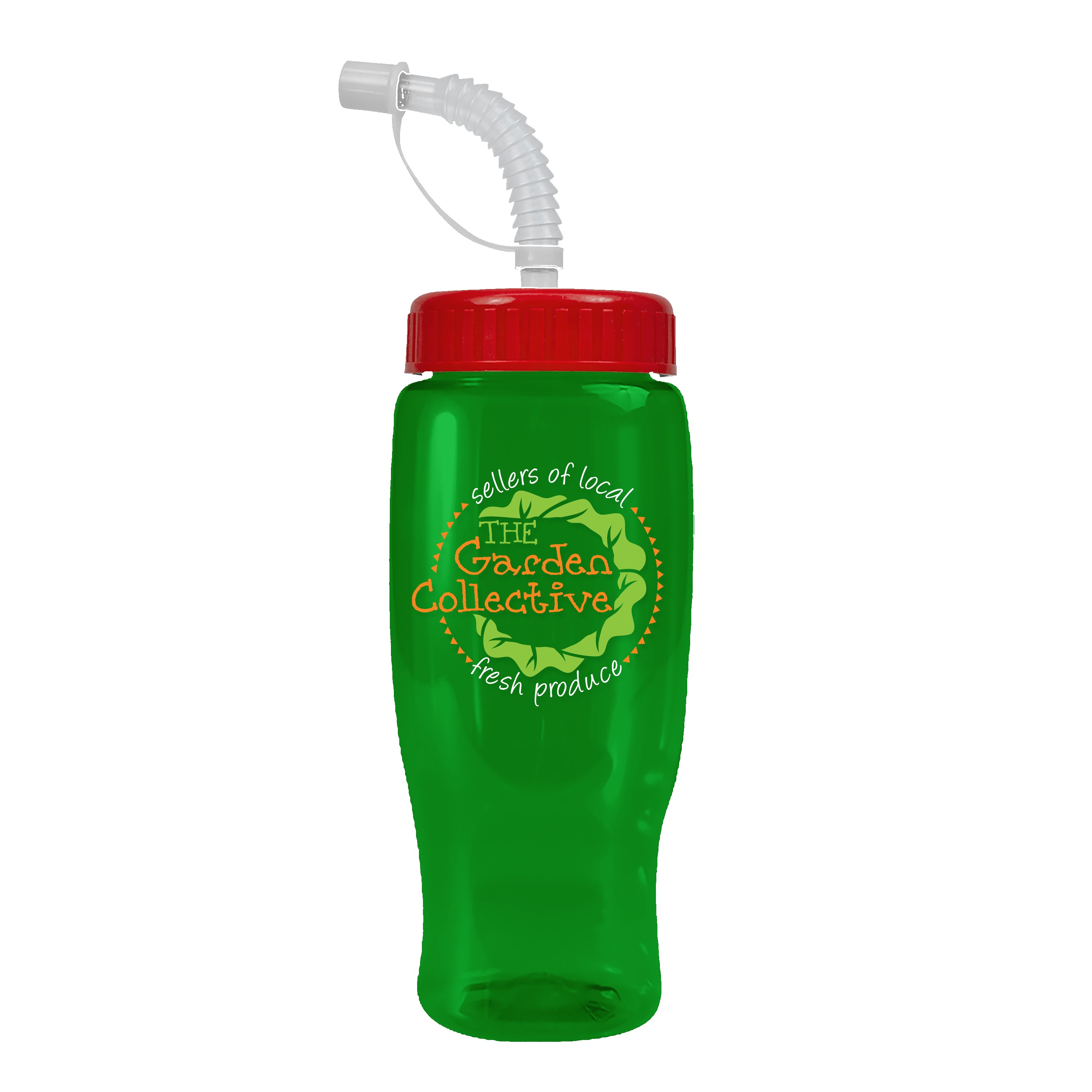 Picture of Garyline® Poly+ Recycled Bottle with Straw Lid - 27 oz.