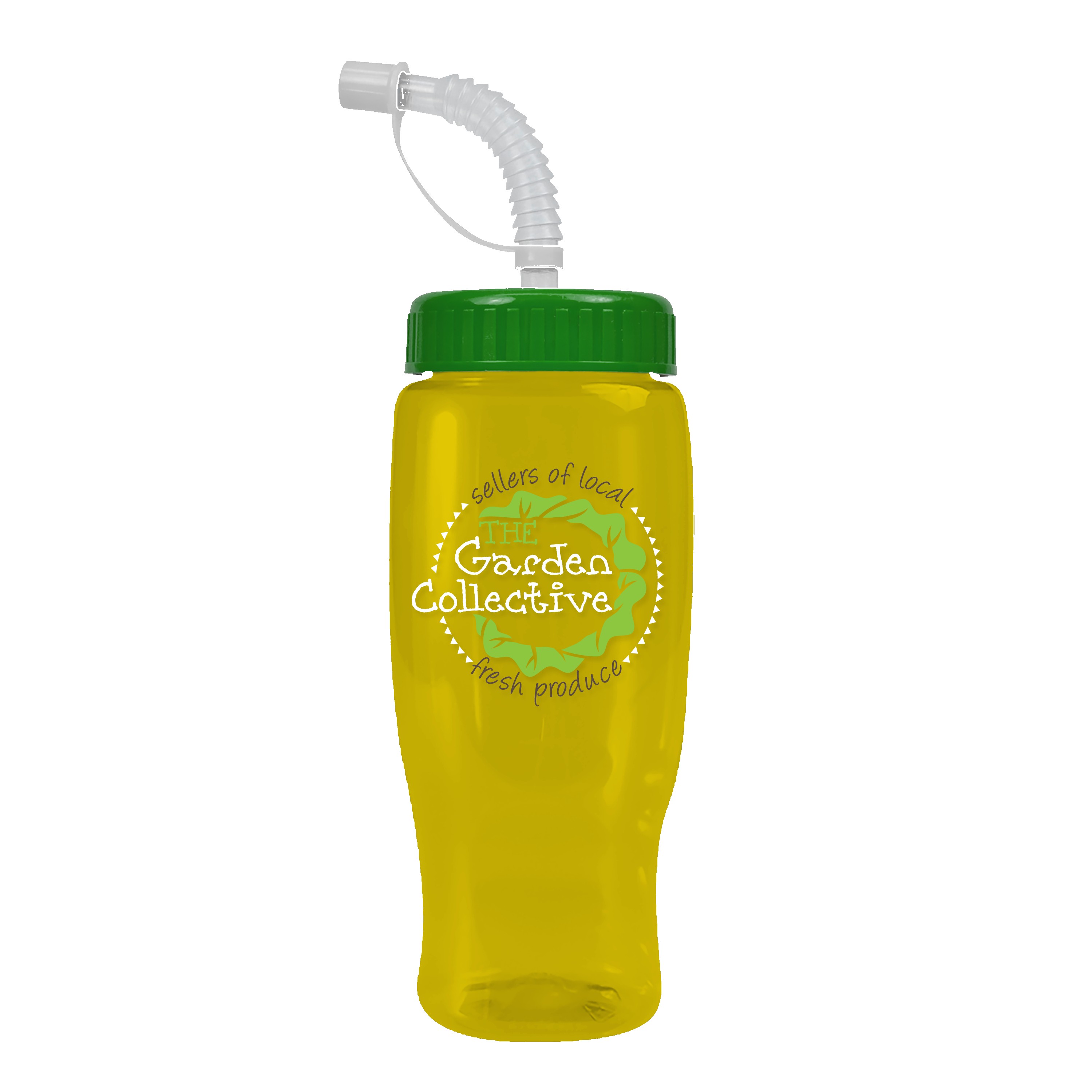 Picture of Garyline® Poly+ Recycled Bottle with Straw Lid - 27 oz.