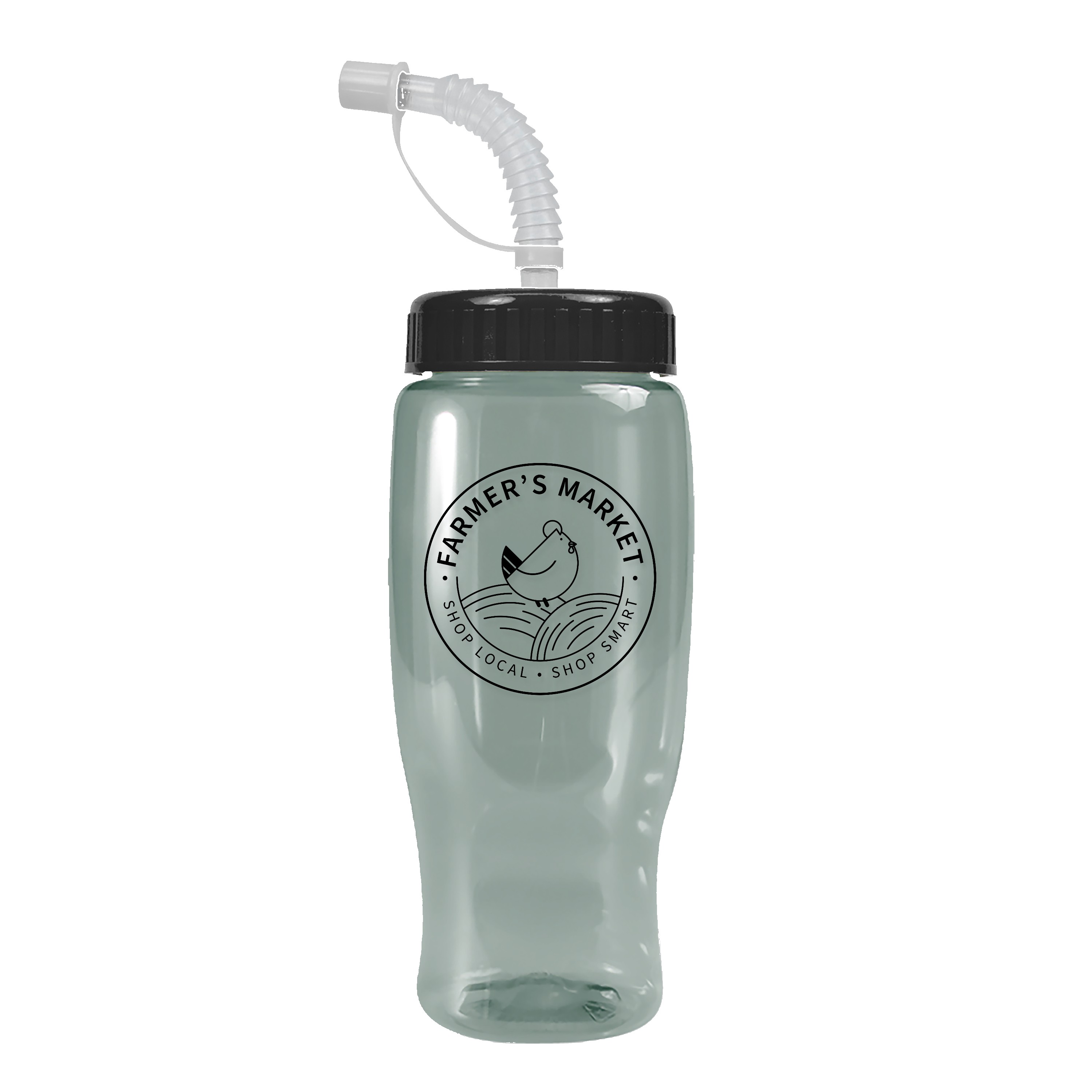 Picture of Garyline® Poly+ Recycled Bottle with Straw Lid - 27 oz.