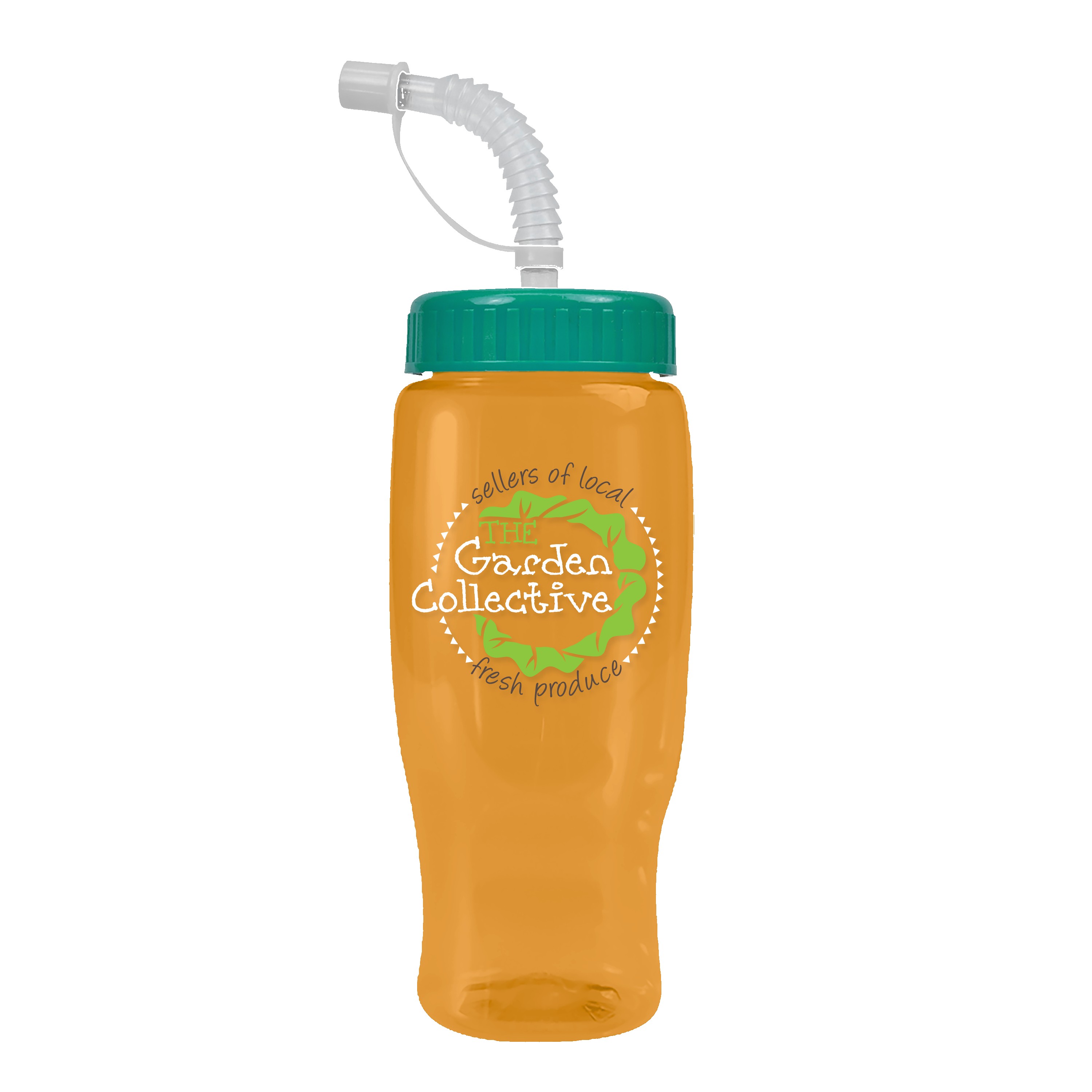 Picture of Garyline® Poly+ Recycled Bottle with Straw Lid - 27 oz.