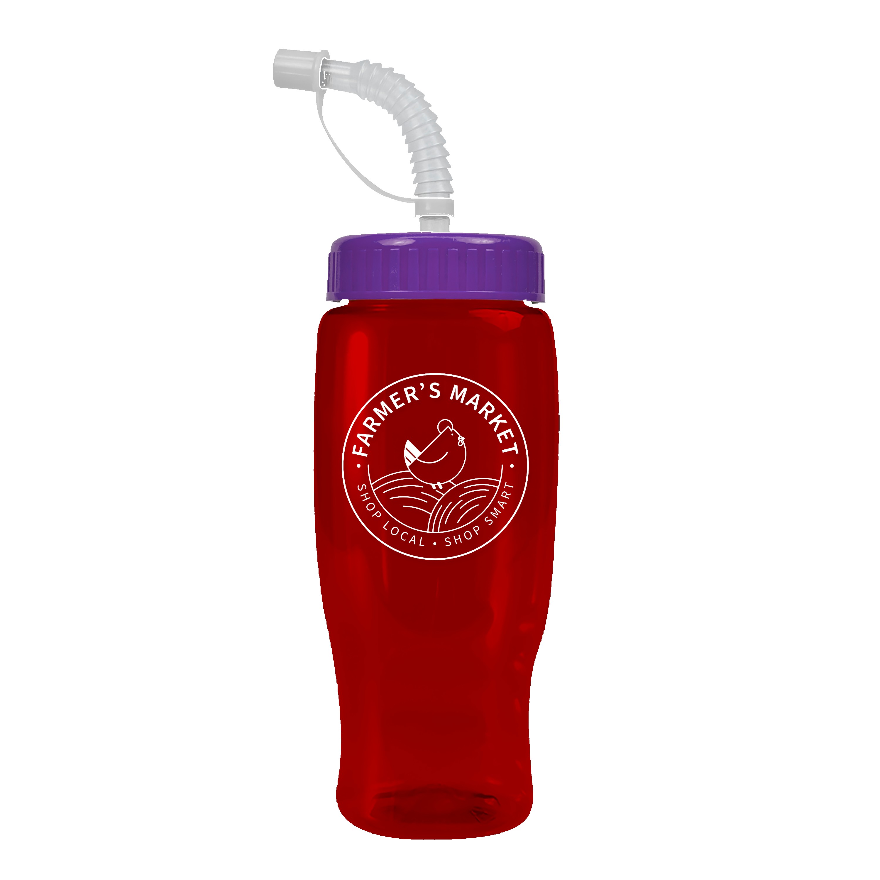 Picture of Garyline® Poly+ Recycled Bottle with Straw Lid - 27 oz.