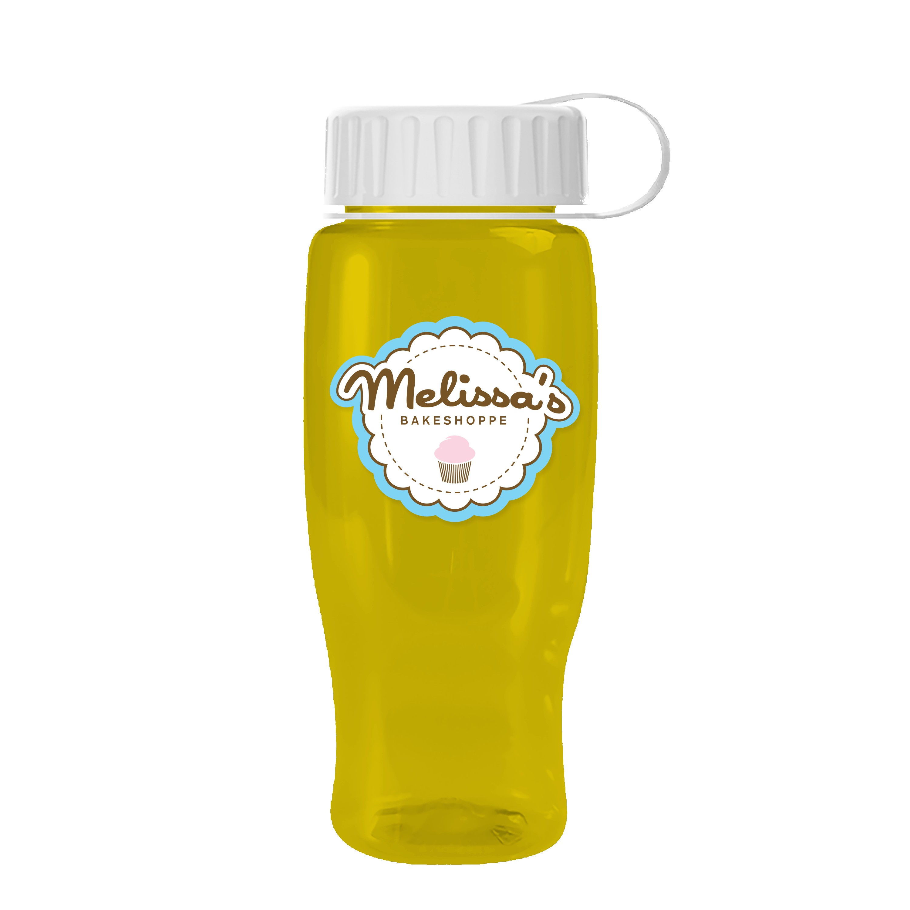 Picture of Garyline® Poly+ Recycled Bottle with Tethered Lid - 27 oz.