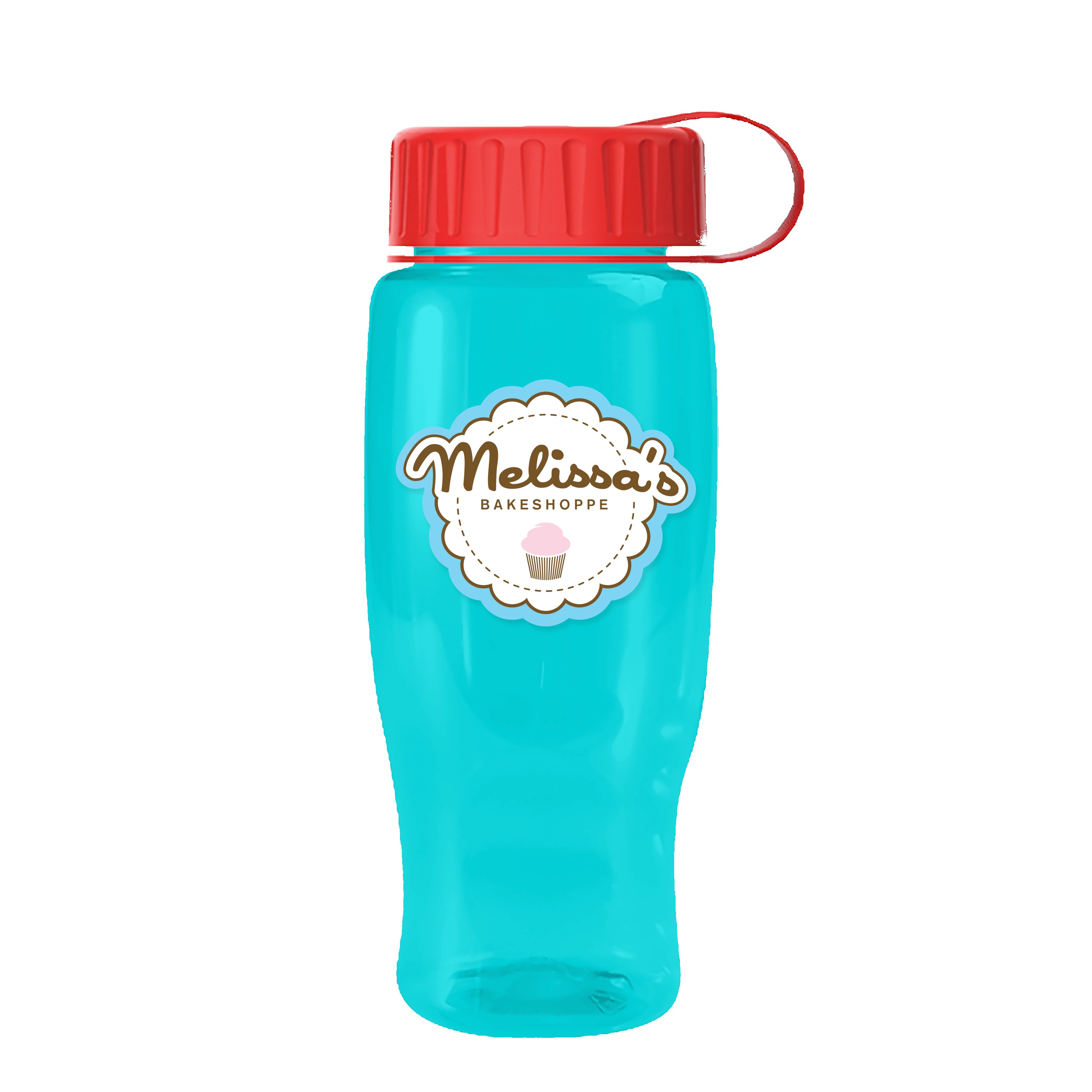 Picture of Garyline® Poly+ Recycled Bottle with Tethered Lid - 27 oz.