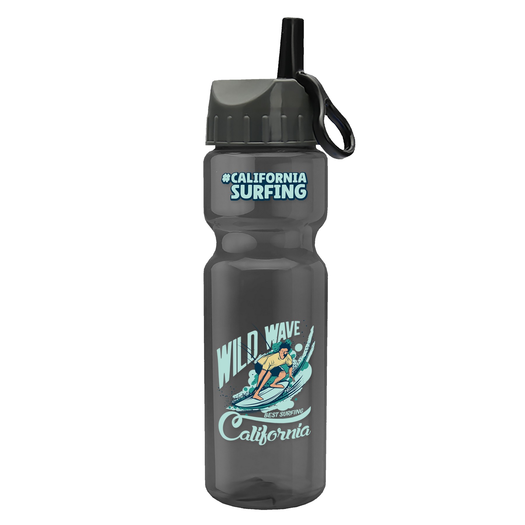 Picture of Garyline® Champ Recycled Bottle with Ring-Straw Lid - 28 oz.