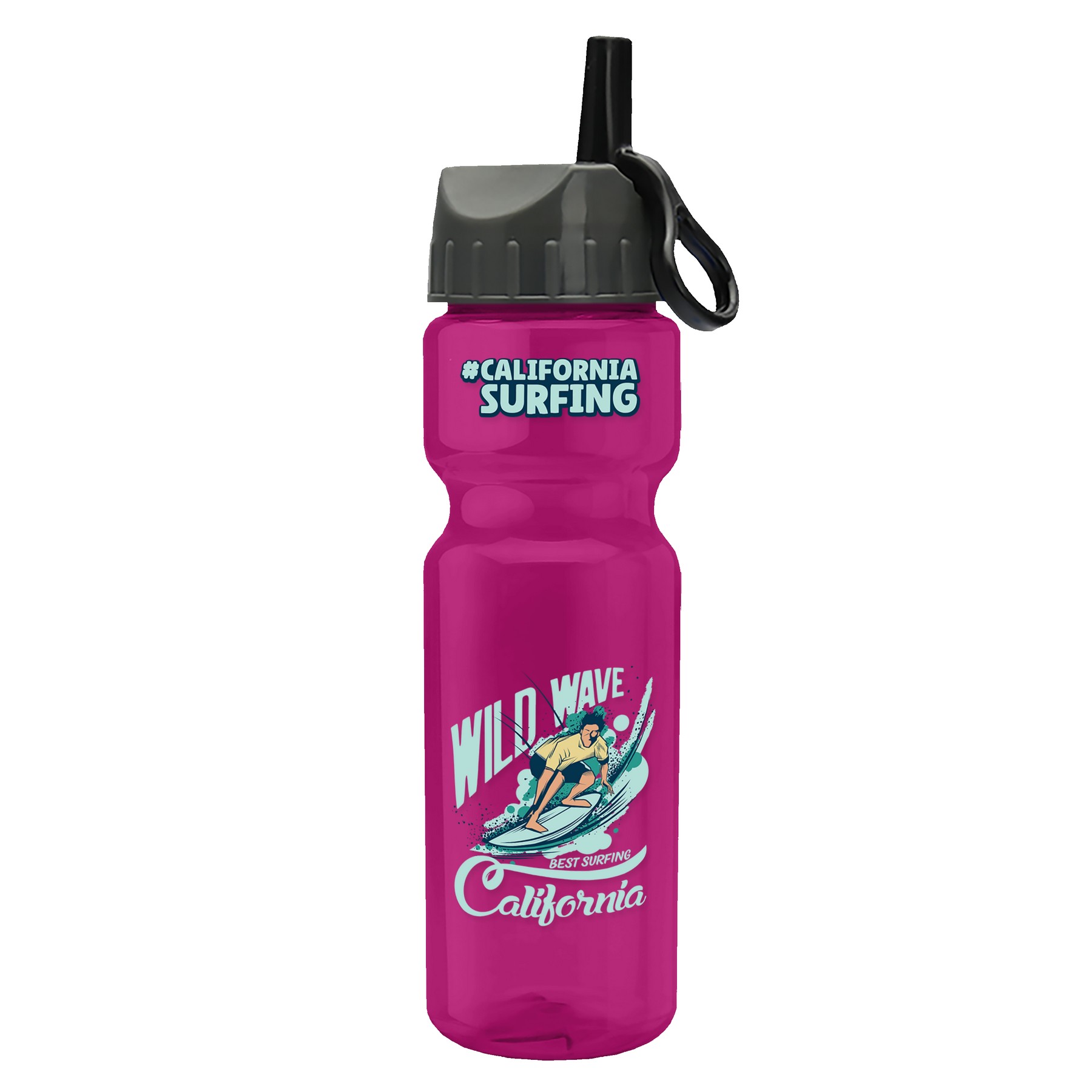 Picture of Garyline® Champ Recycled Bottle with Ring-Straw Lid - 28 oz.