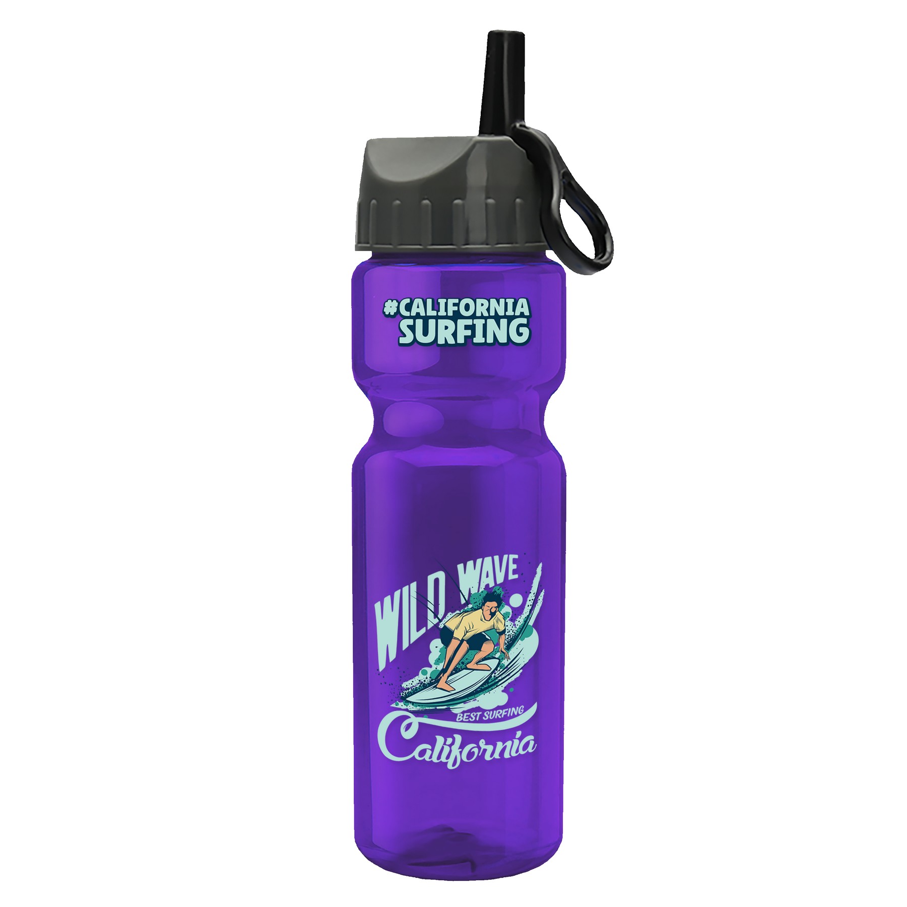 Picture of Garyline® Champ Recycled Bottle with Ring-Straw Lid - 28 oz.