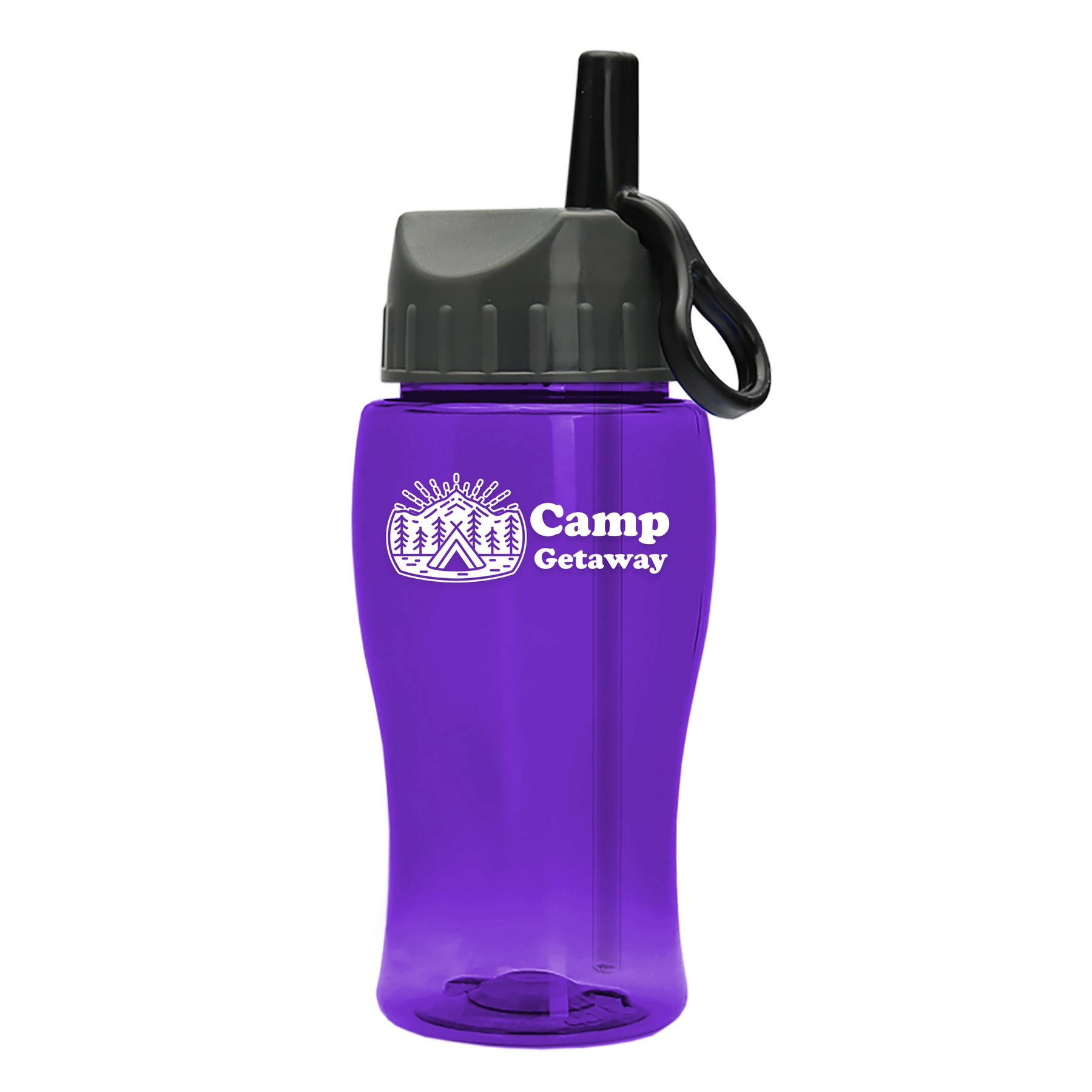 Picture of Garyline® Poly+ Jr. Bottle with Ring-Straw Lid - 18 oz.