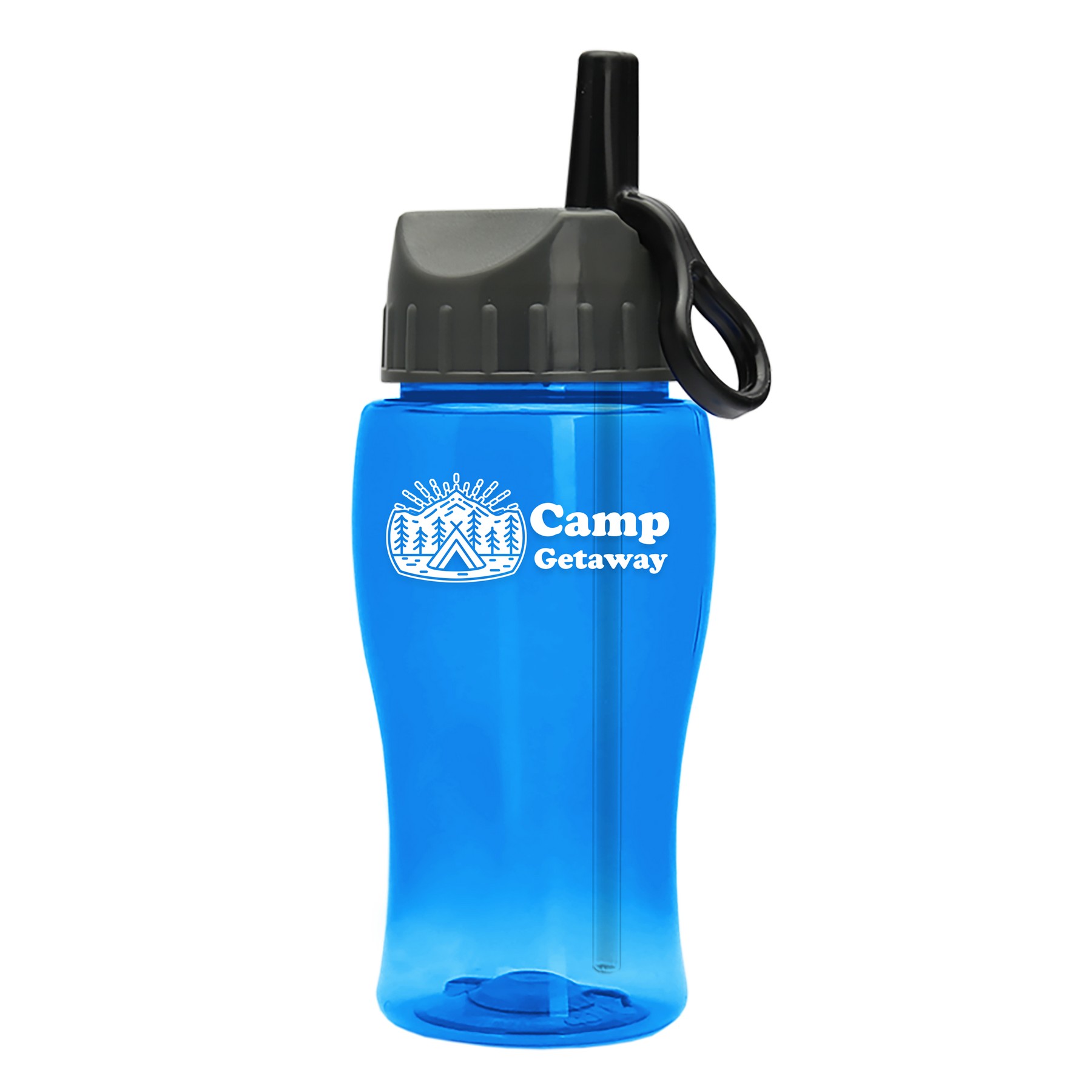 Picture of Garyline® Poly+ Jr. Bottle with Ring-Straw Lid - 18 oz.