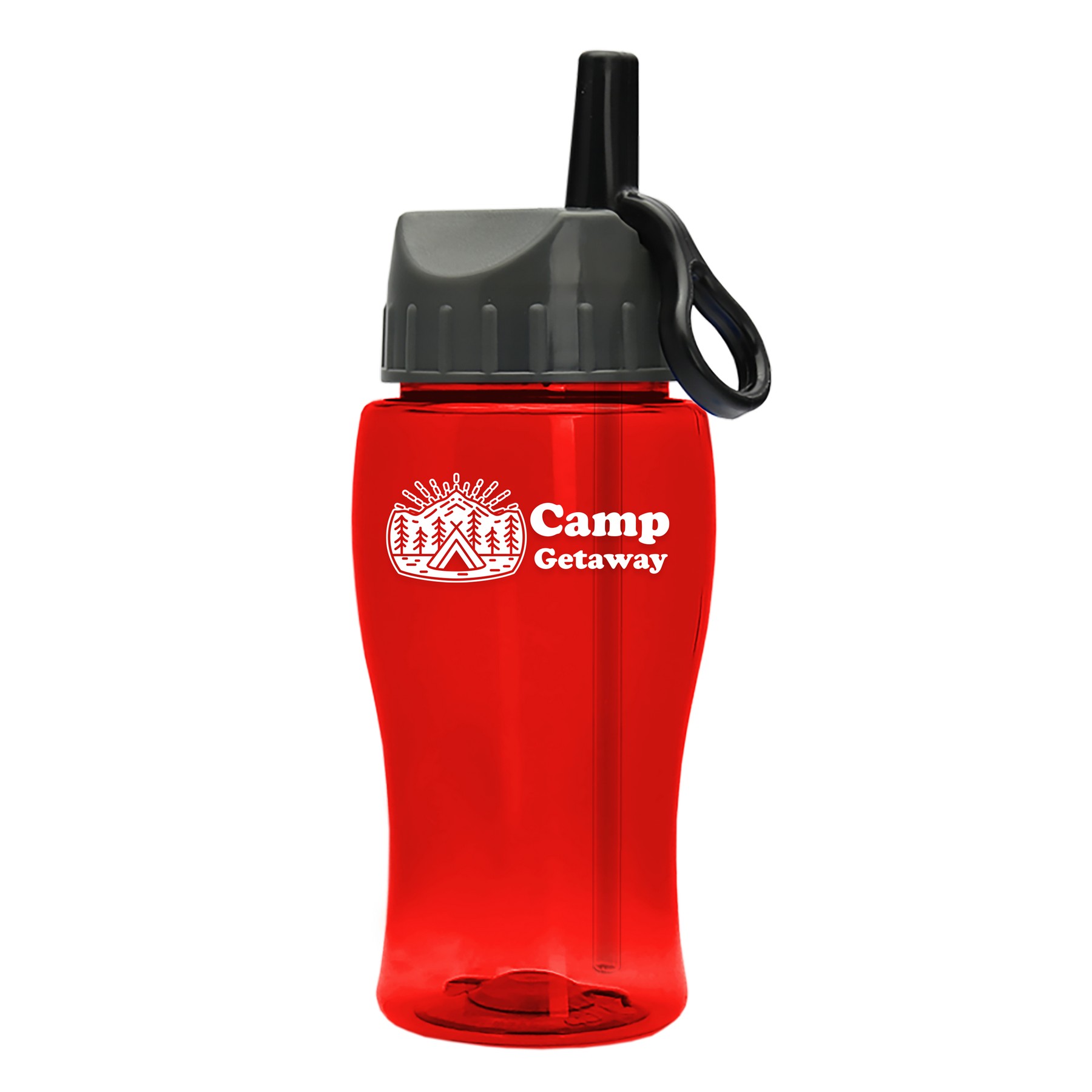 Picture of Garyline® Poly+ Jr. Bottle with Ring-Straw Lid - 18 oz.