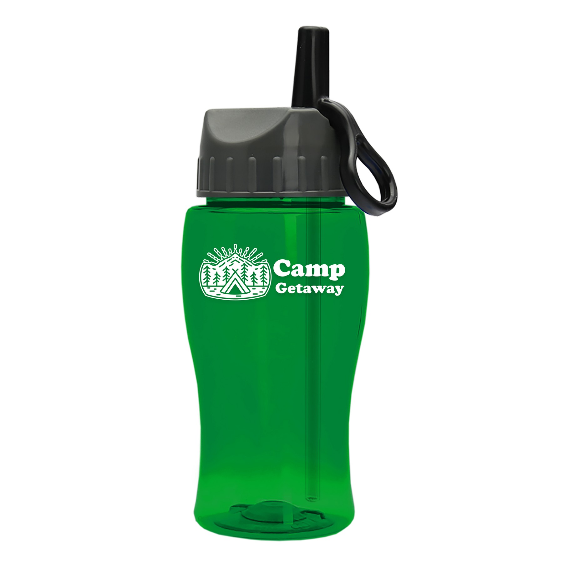 Picture of Garyline® Poly+ Jr. Bottle with Ring-Straw Lid - 18 oz.