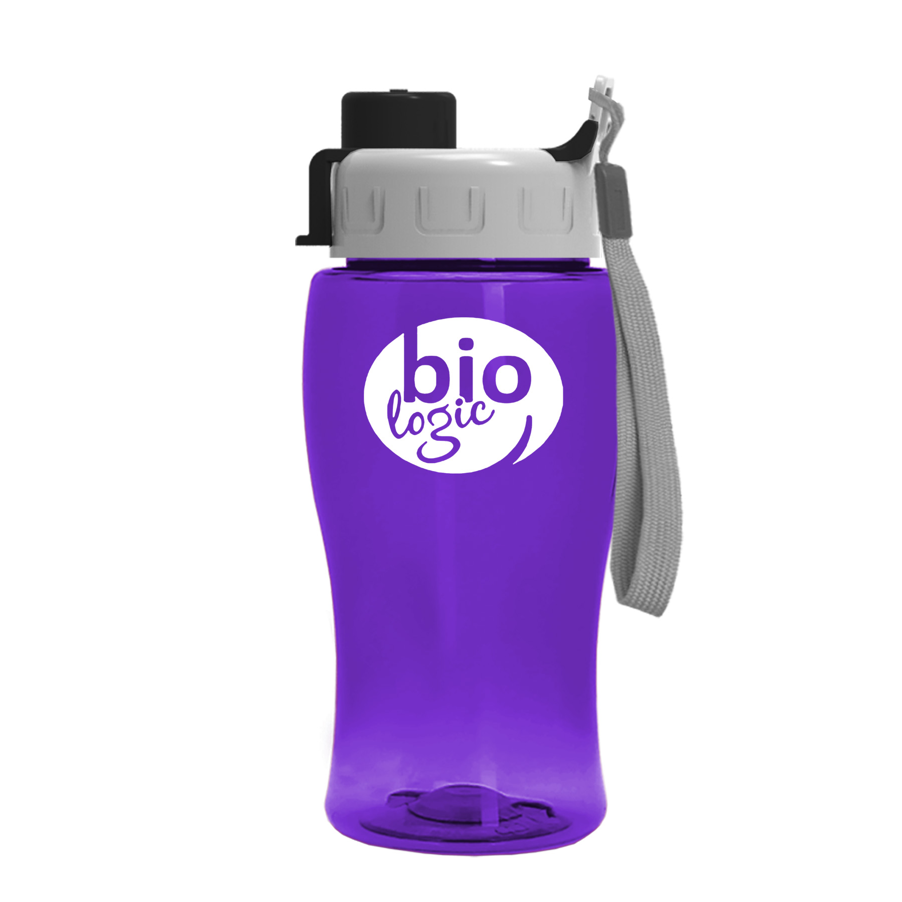 Picture of 18 Oz. Transparent Bottle w/Quick Snap Lid