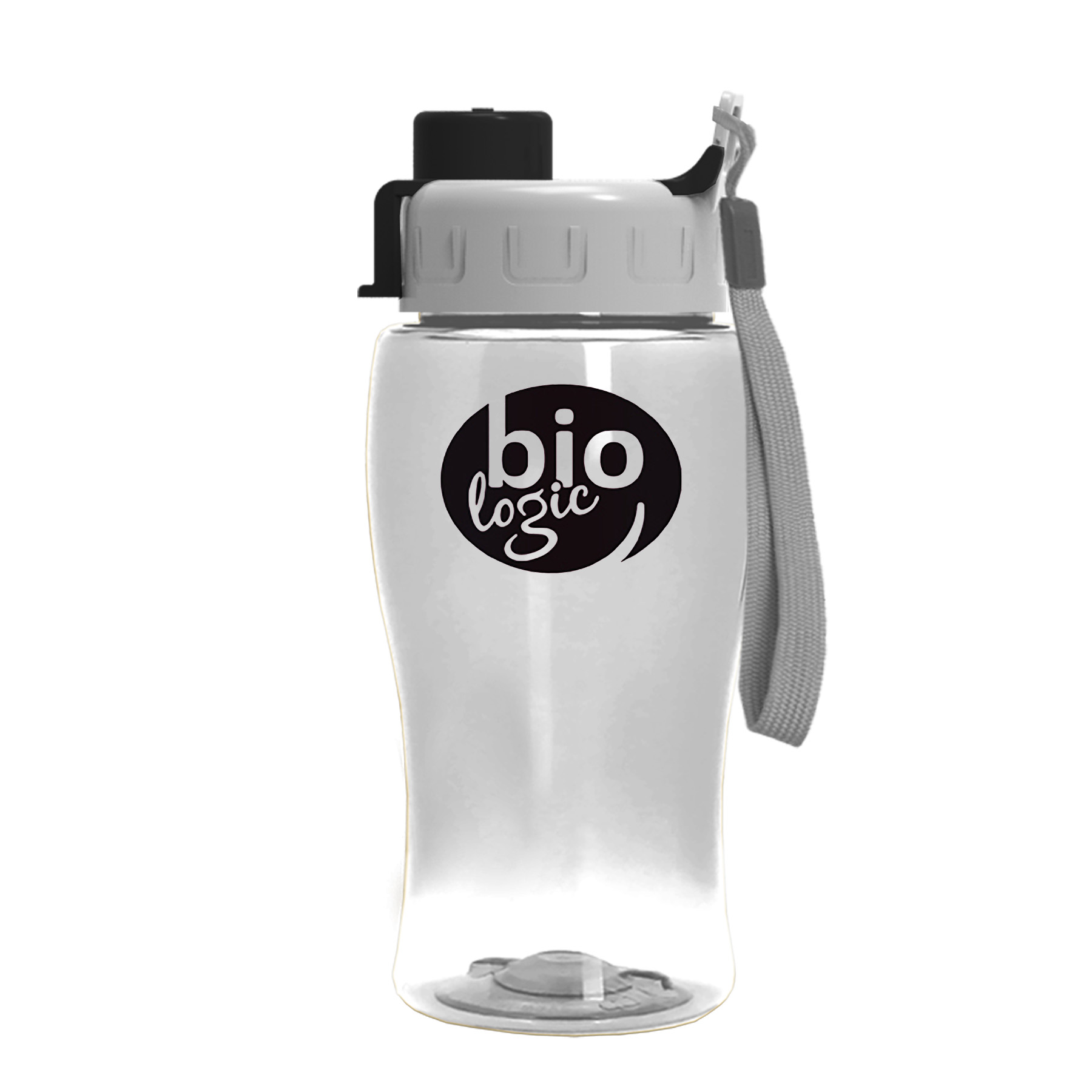 Picture of 18 Oz. Transparent Bottle w/Quick Snap Lid