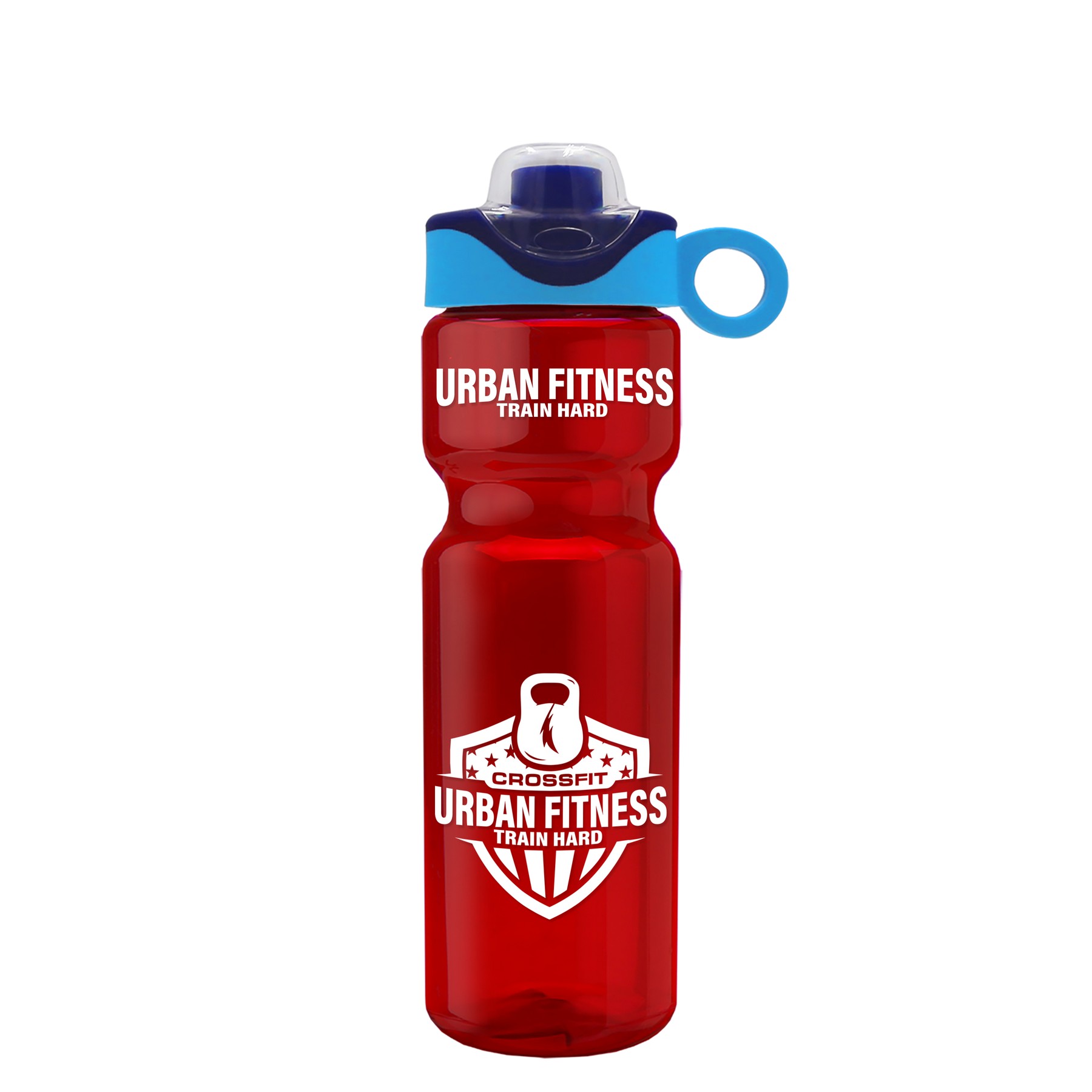 Picture of Garyline® Champ Bottle with Two-Tone Drink-Thru Lid with Silicone Loop - 28 oz.