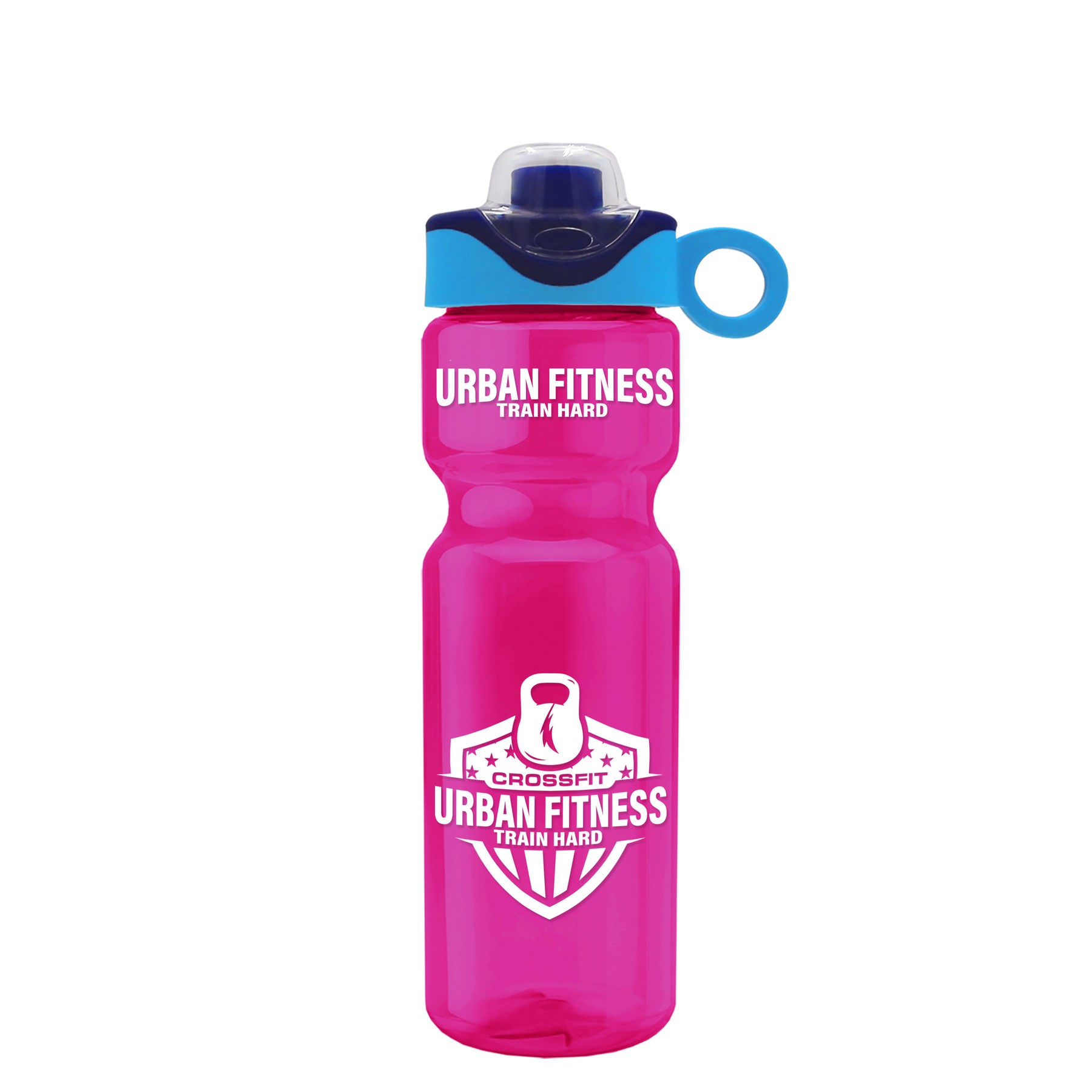 Picture of Garyline® Champ Bottle with Two-Tone Drink-Thru Lid with Silicone Loop - 28 oz.