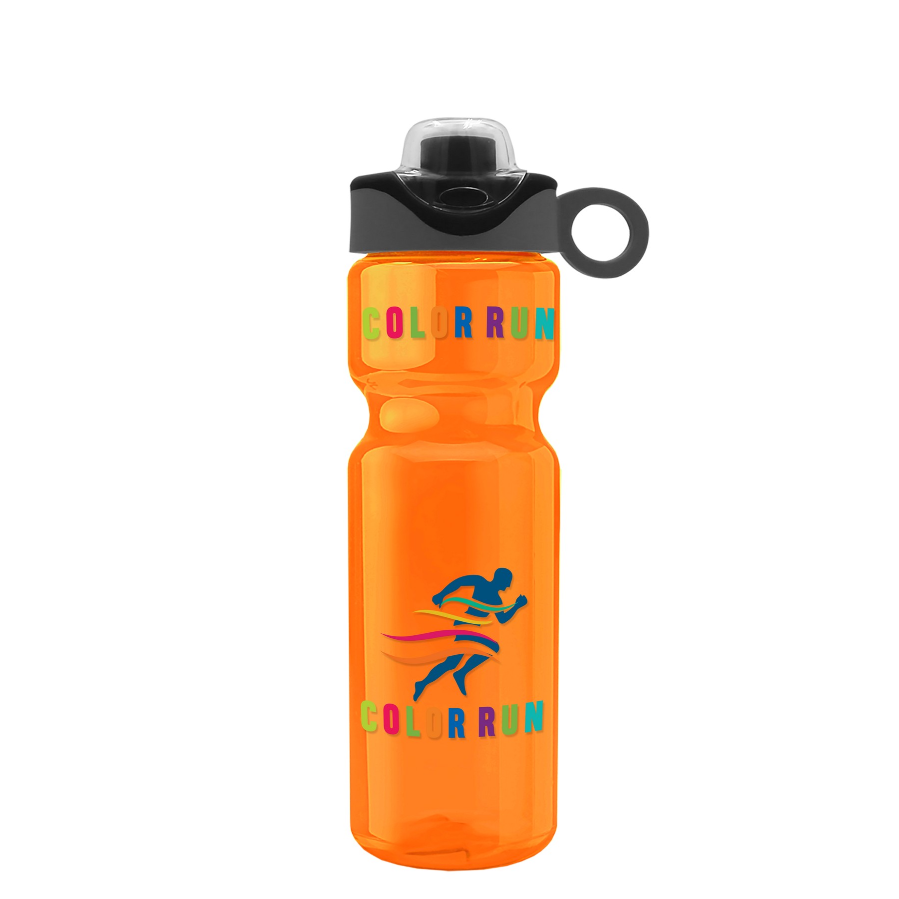 Picture of Garyline® Champ Bottle with Two-Tone Drink-Thru Lid with Silicone Loop - 28 oz.