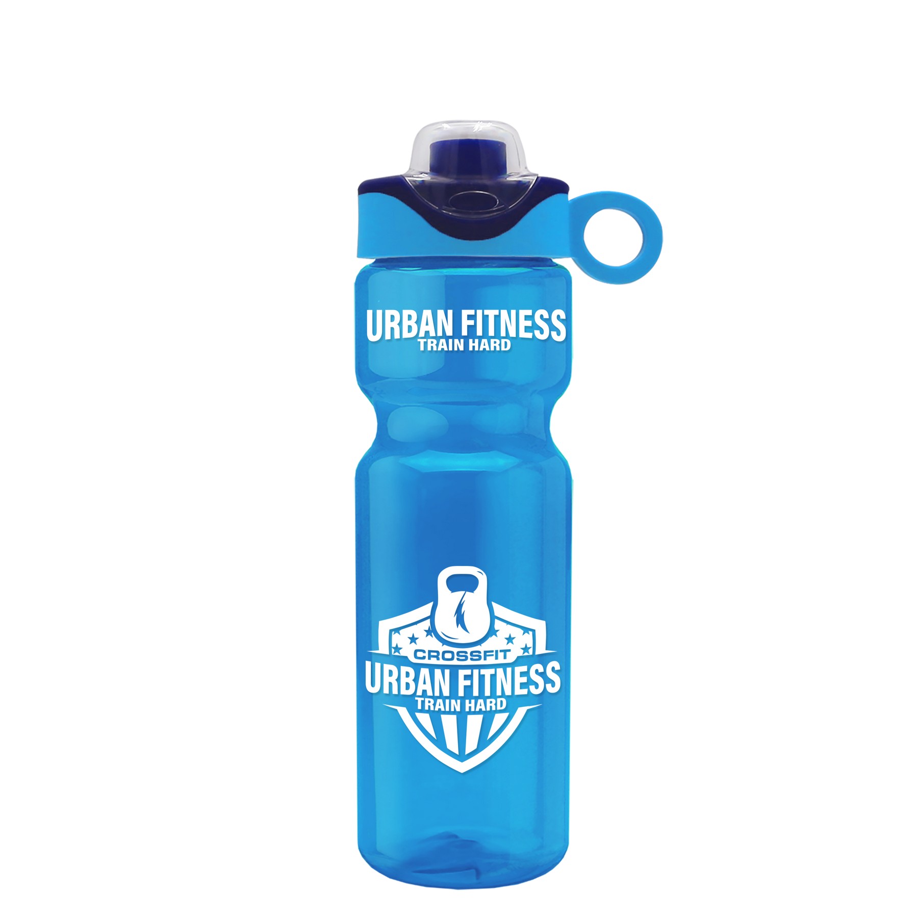 Picture of Garyline® Champ Bottle with Two-Tone Drink-Thru Lid with Silicone Loop - 28 oz.