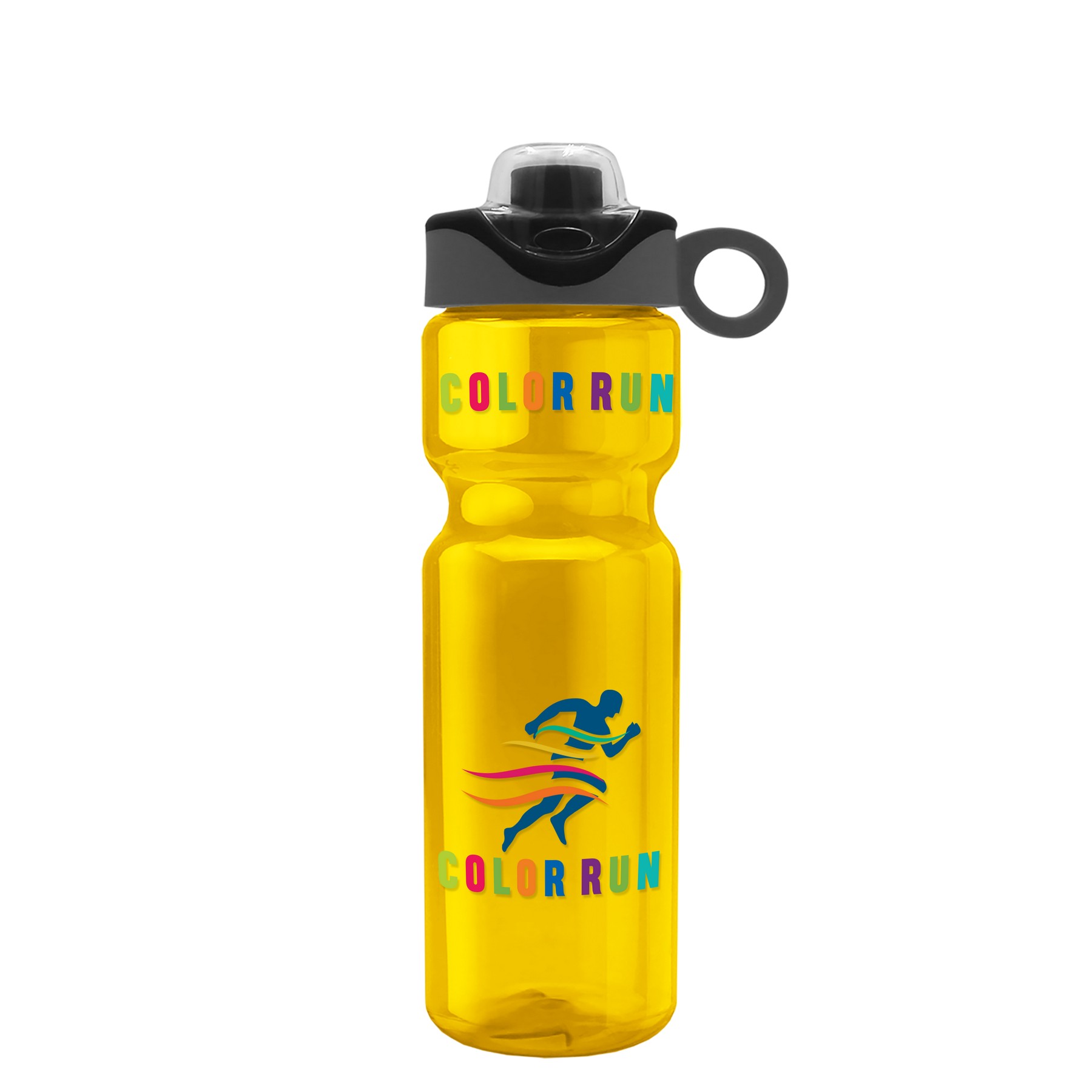 Picture of Garyline® Champ Bottle with Two-Tone Drink-Thru Lid with Silicone Loop - 28 oz.