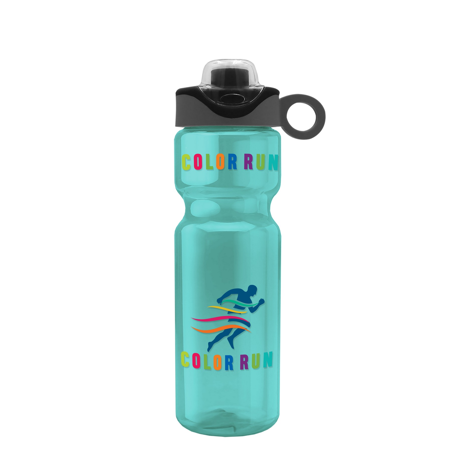Picture of Garyline® Champ Bottle with Two-Tone Drink-Thru Lid with Silicone Loop - 28 oz.