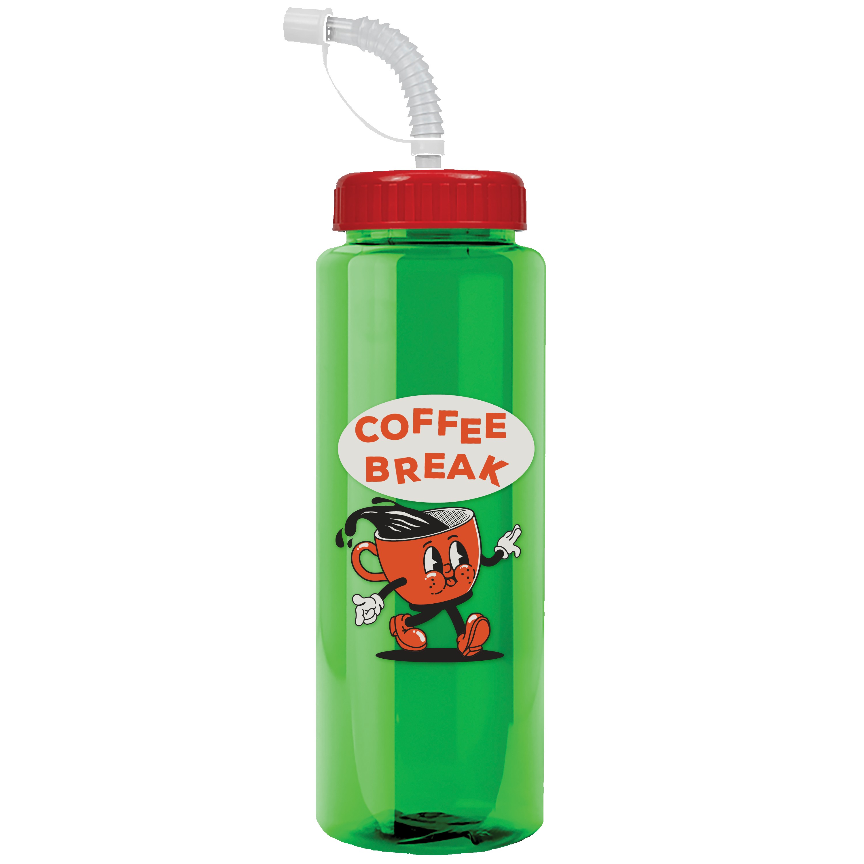 Picture of Garyline® Guzzler Bottle with Straw Lid - 32 oz.