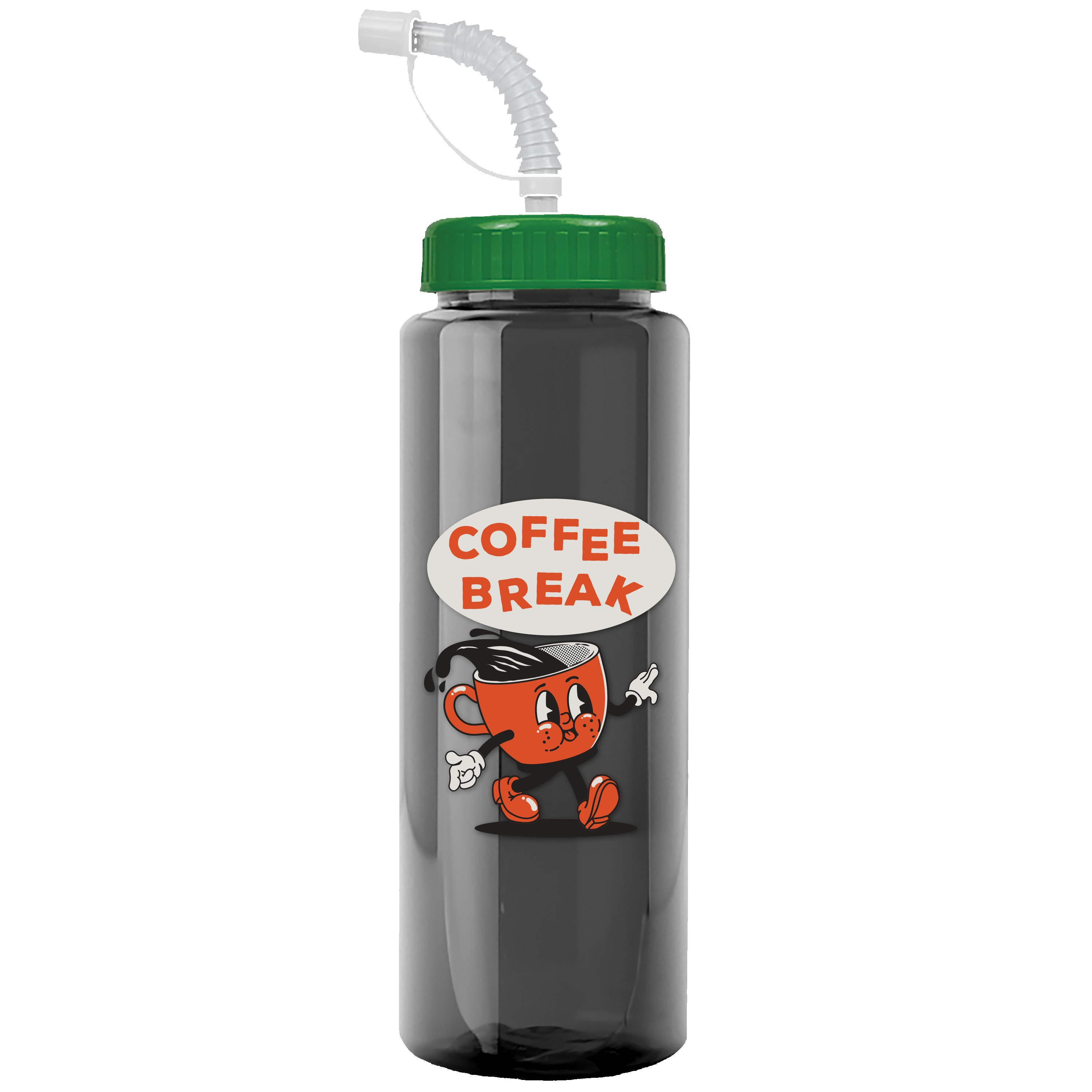 Picture of Garyline® Guzzler Bottle with Straw Lid - 32 oz.