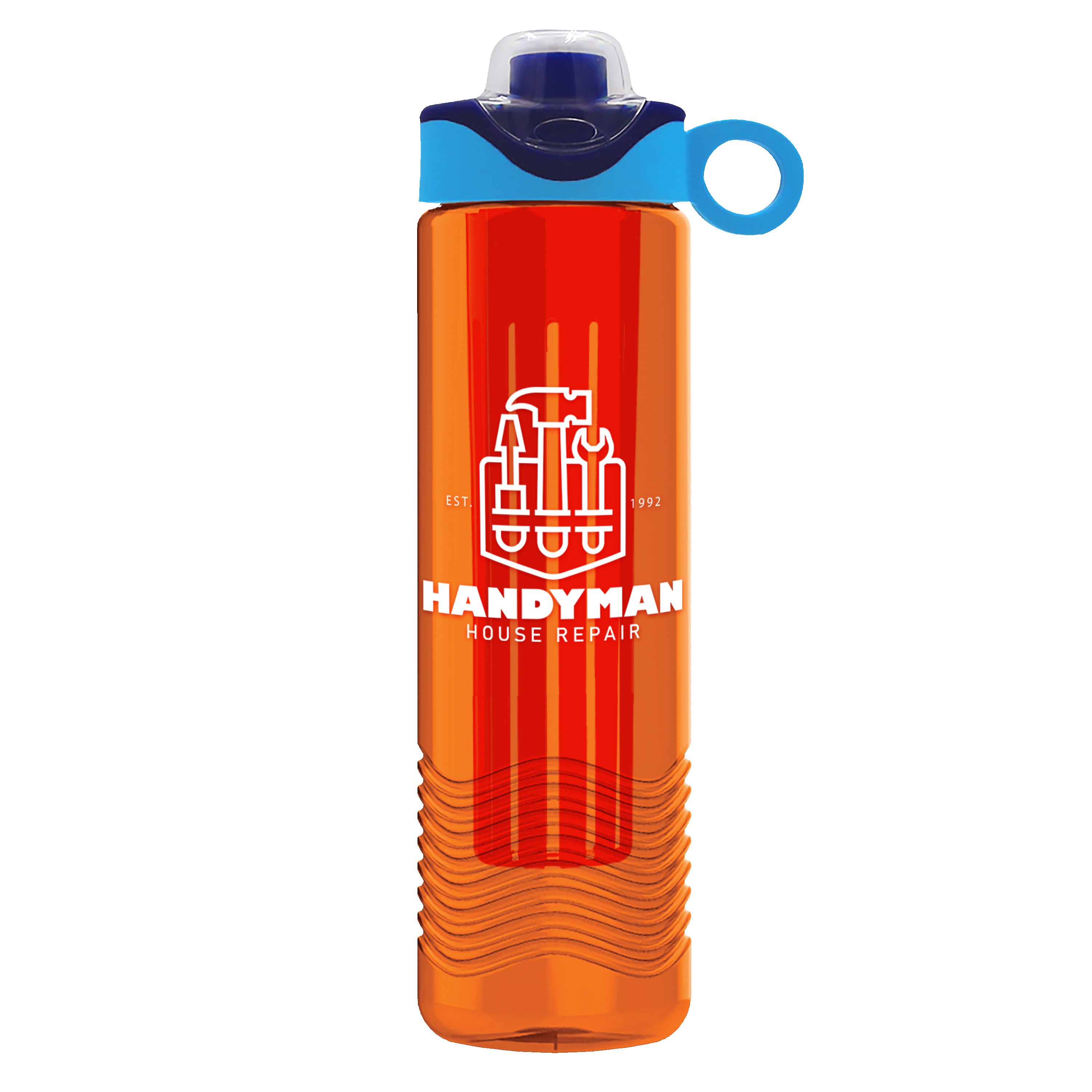 Picture of Garyline® Wave Tritan® Bottle with Two-Tone Drink-Thru Lid with Silicone Loop and Infuser - 24 oz.