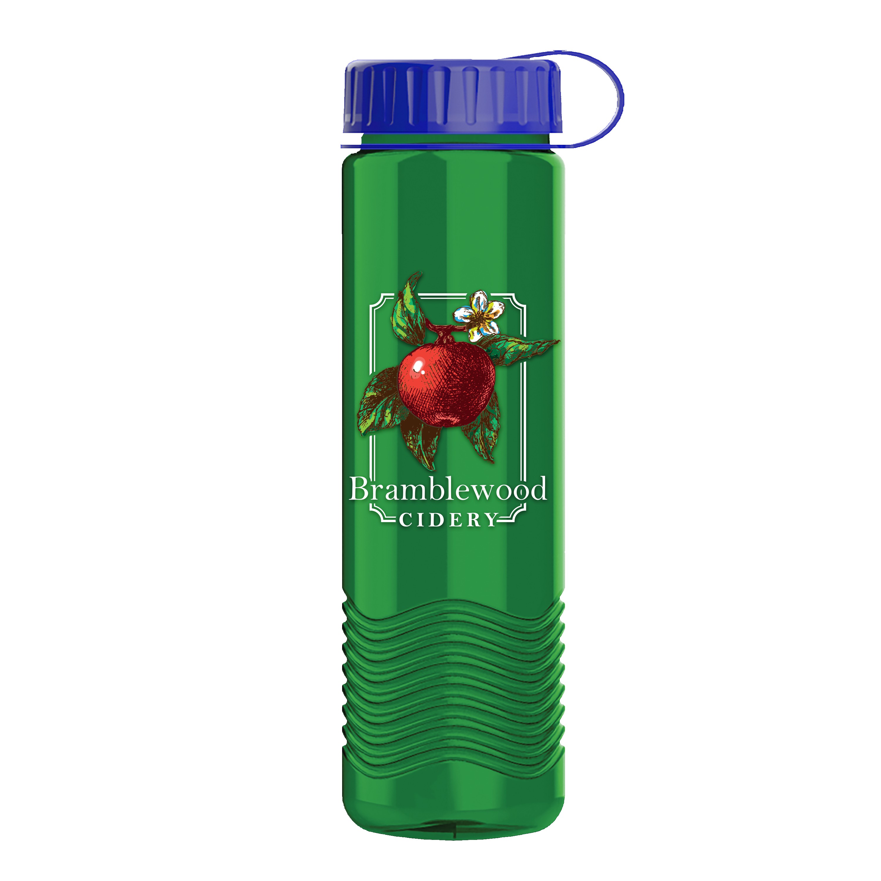 Picture of Garyline® Wave Tritan® Bottle with Tethered Lid - 24 oz.
