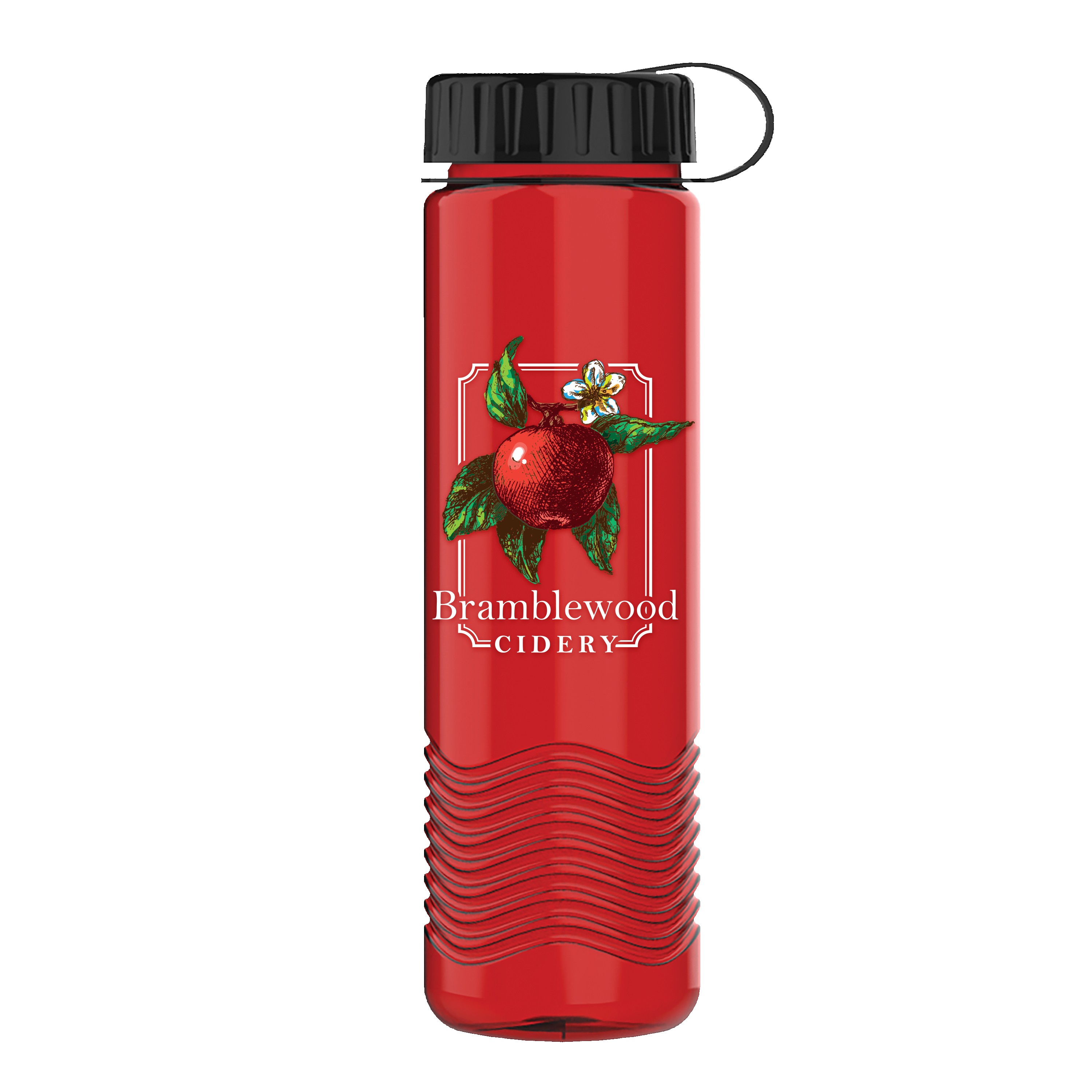 Picture of Garyline® Wave Tritan® Bottle with Tethered Lid - 24 oz.